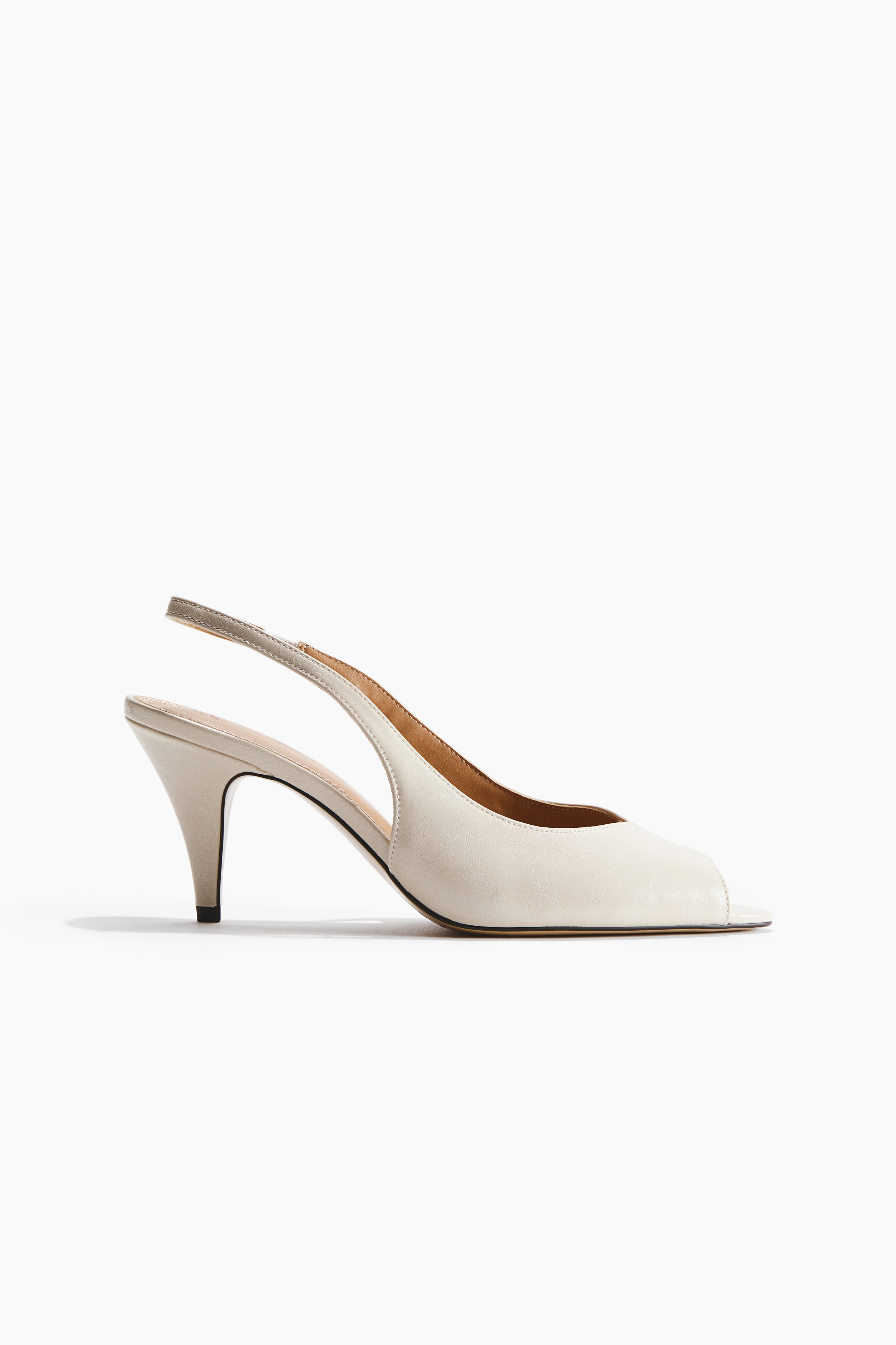 Slingback court shoes - Κρεμ