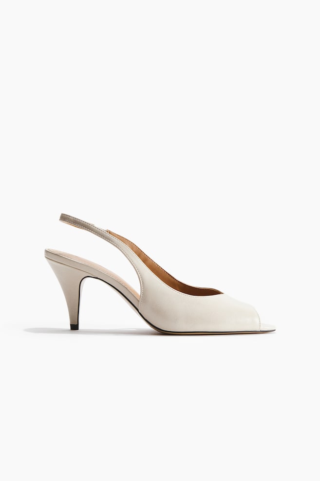 Escarpins à bride arrière - Crème - 1