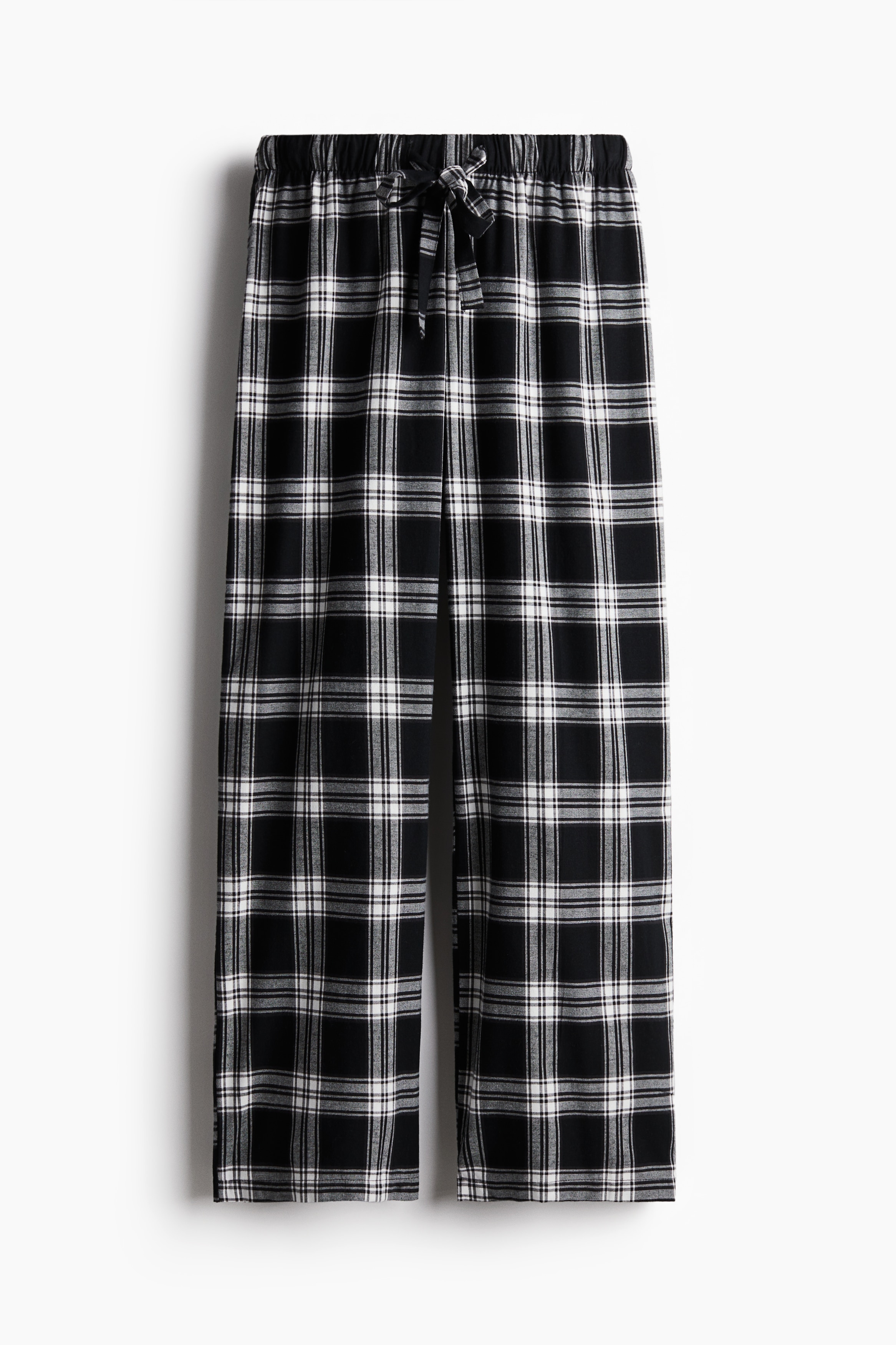 Dam - Svart/Rutig Pyjamasbyxa i flanell - Size: XL  - H&M