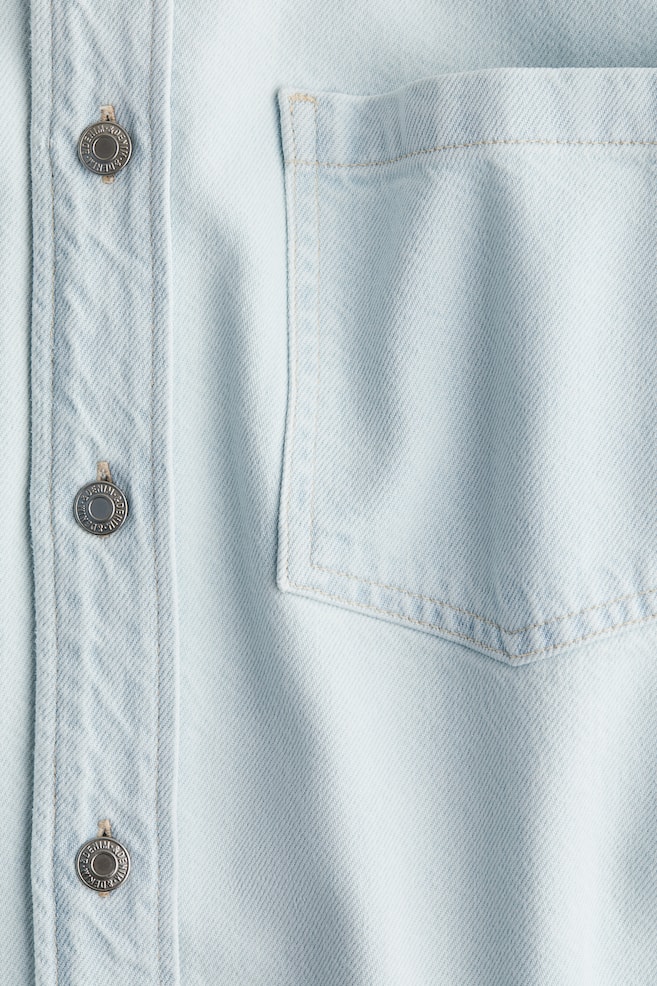 Feather Soft Oversized denim shirt - Pale denim blue/Grey/Light denim blue - 2