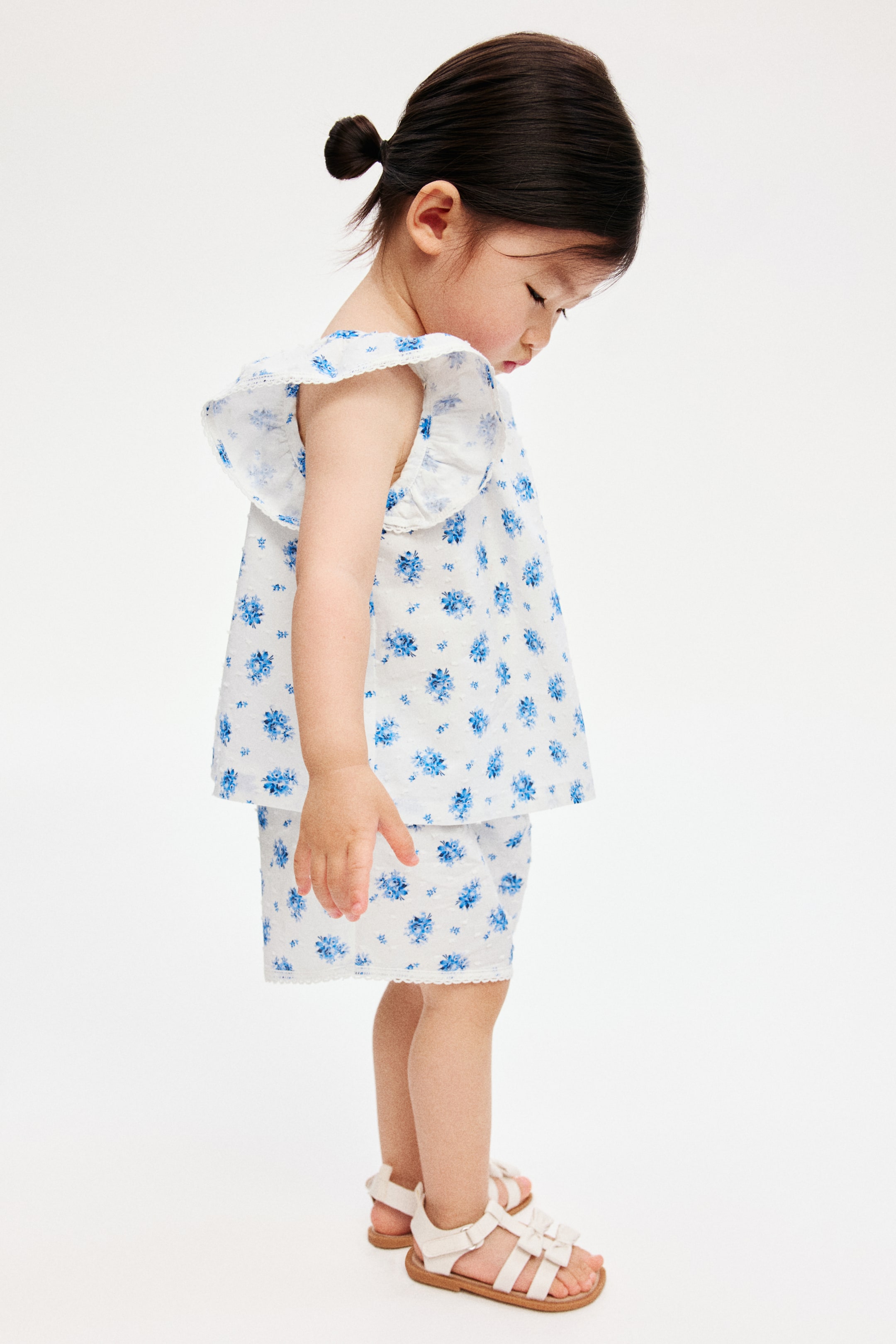 2-Piece Floral-Print Plumeti Set