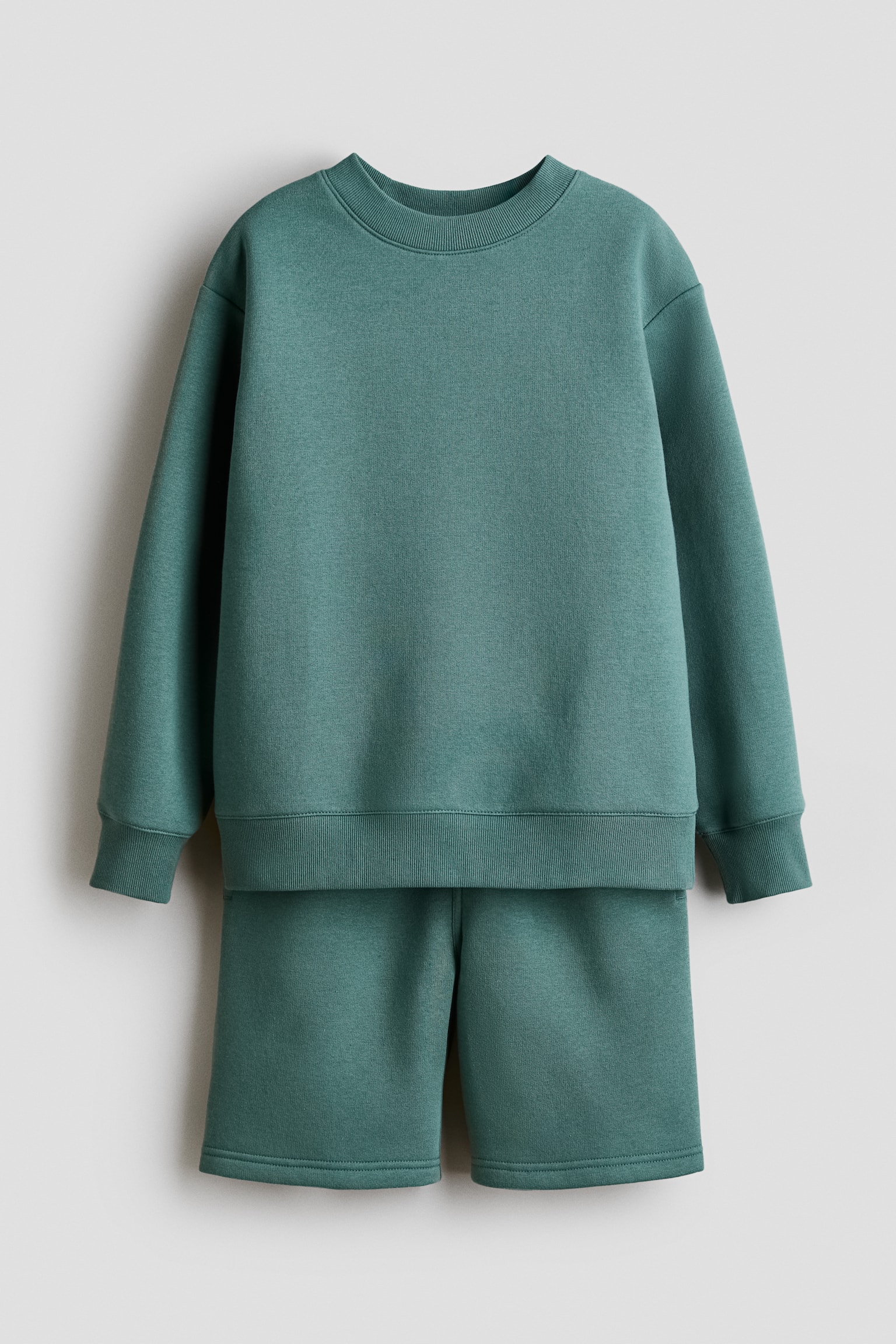 2-piece sweatshirt set-Green - 1