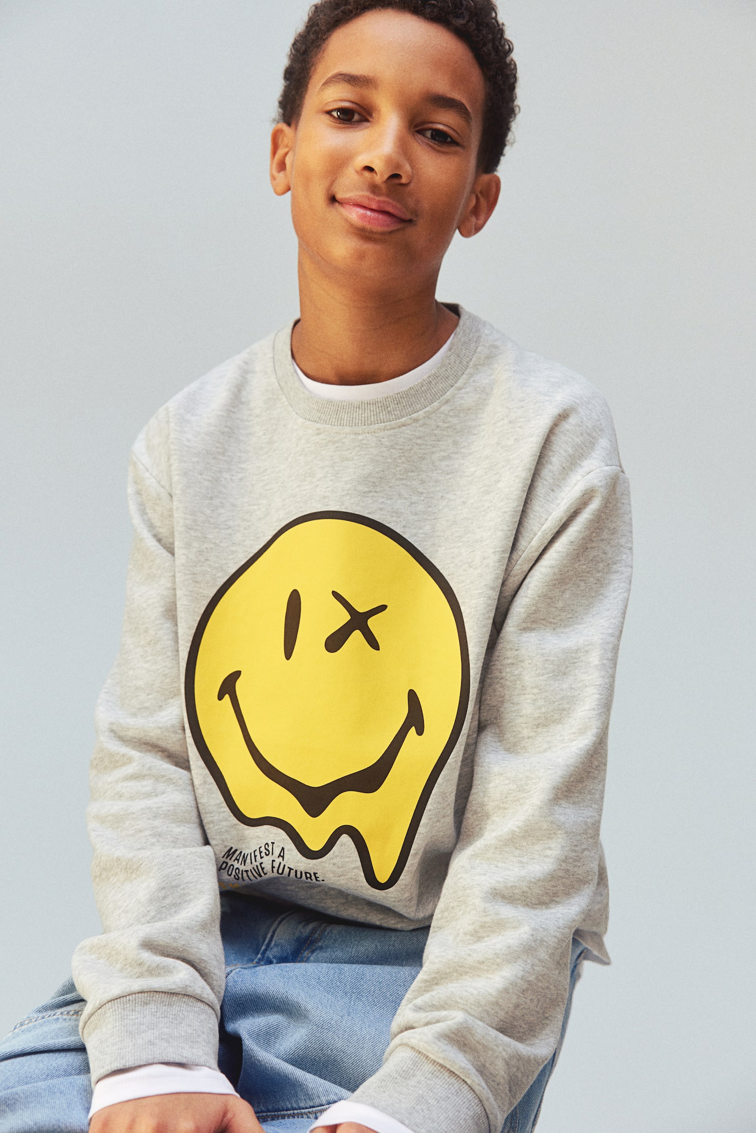 Print Sweater - Light grey marle/SmileyWorld®/Black/The Simpsons/Black/PlayStation/Black/SpongeBob SquarePants/Light beige/SmileyWorld® - 2