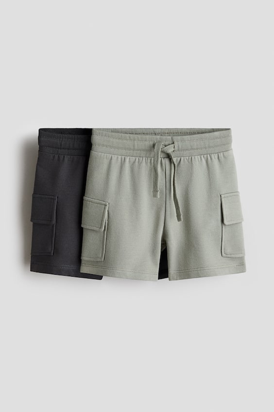 Детские брюки H&M 2-pack Cargo Sweatshorts