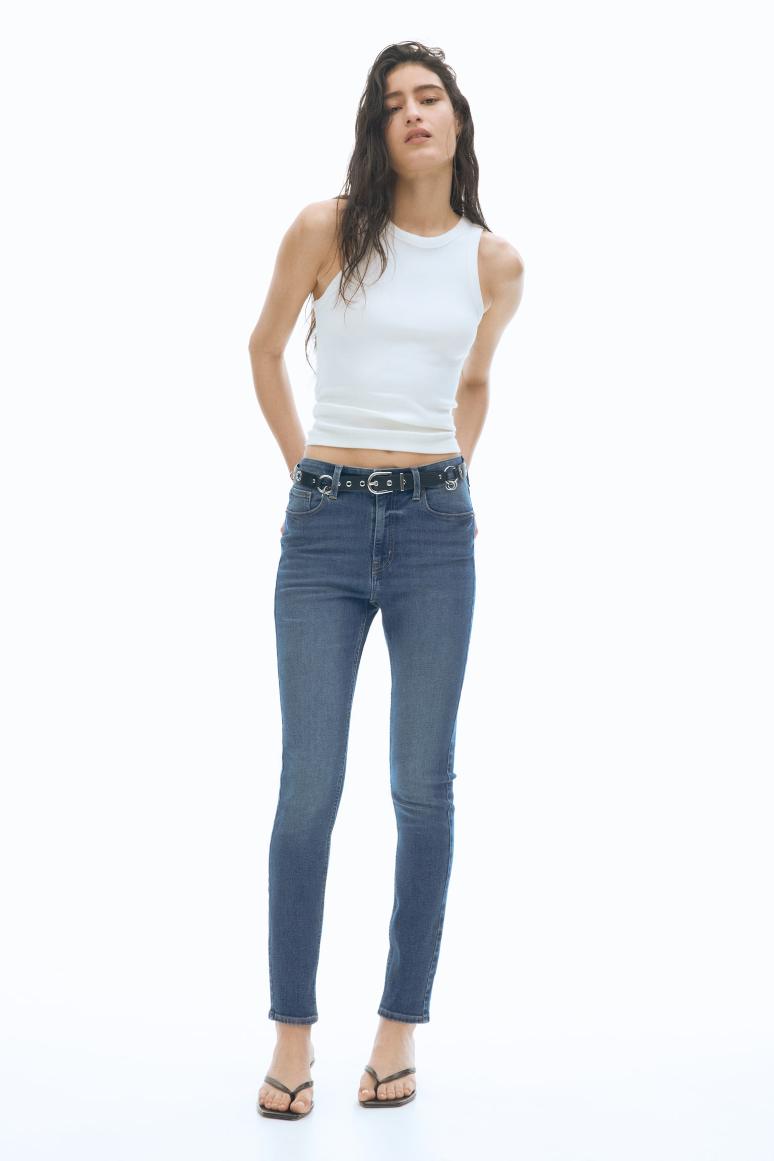 Skinny High Waist Jeans - 5