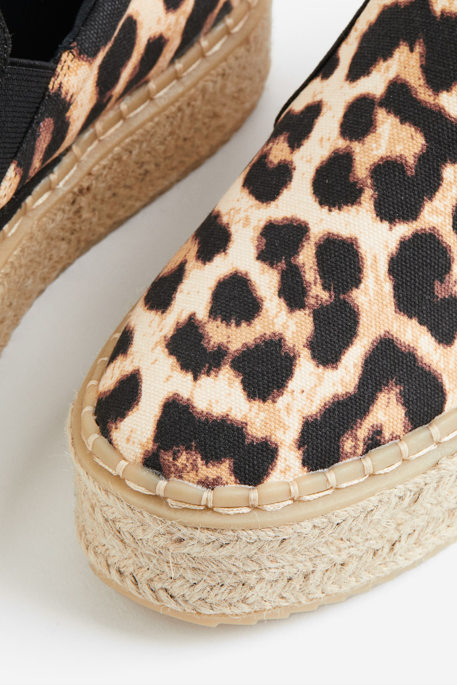 Platform Espadrilles - Light beige/Leopard print/White/Beige - 4