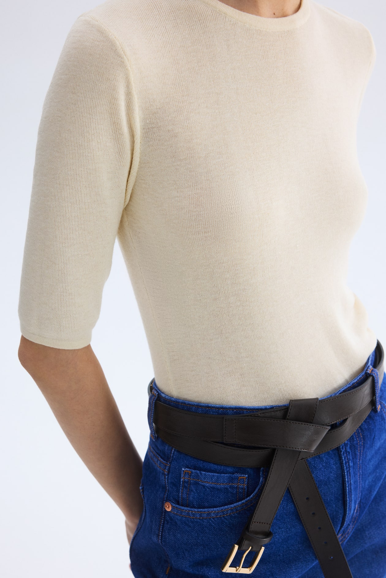 Rib-Knit T-Shirt - image 2
