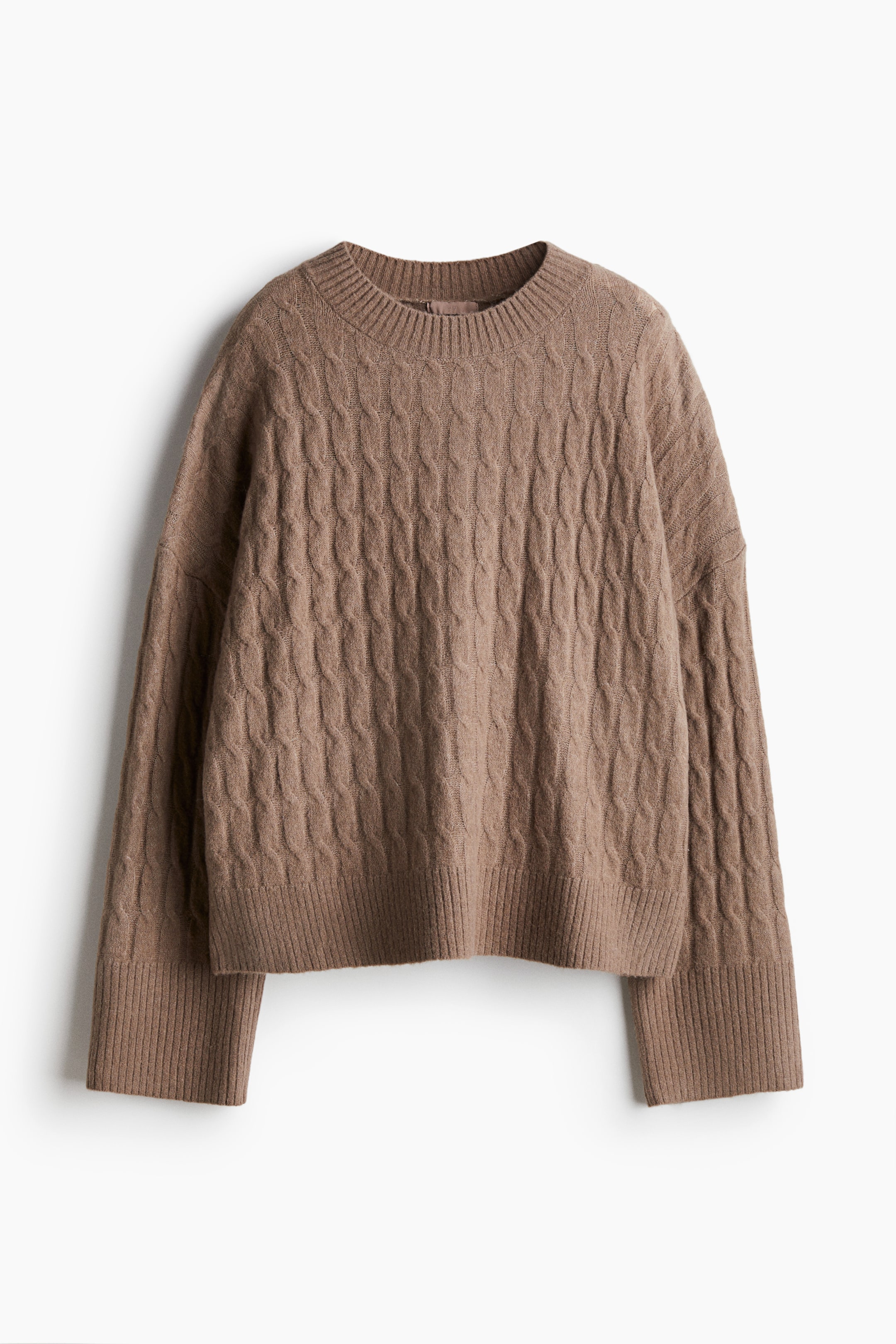 Agrandir l'image: Pull en maille torsadée - Beige foncé - FEMME | H&M FR 5