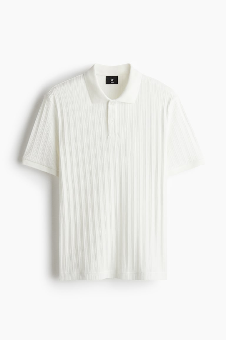 Polo majica od reljefnog žerseja Slim Fit
