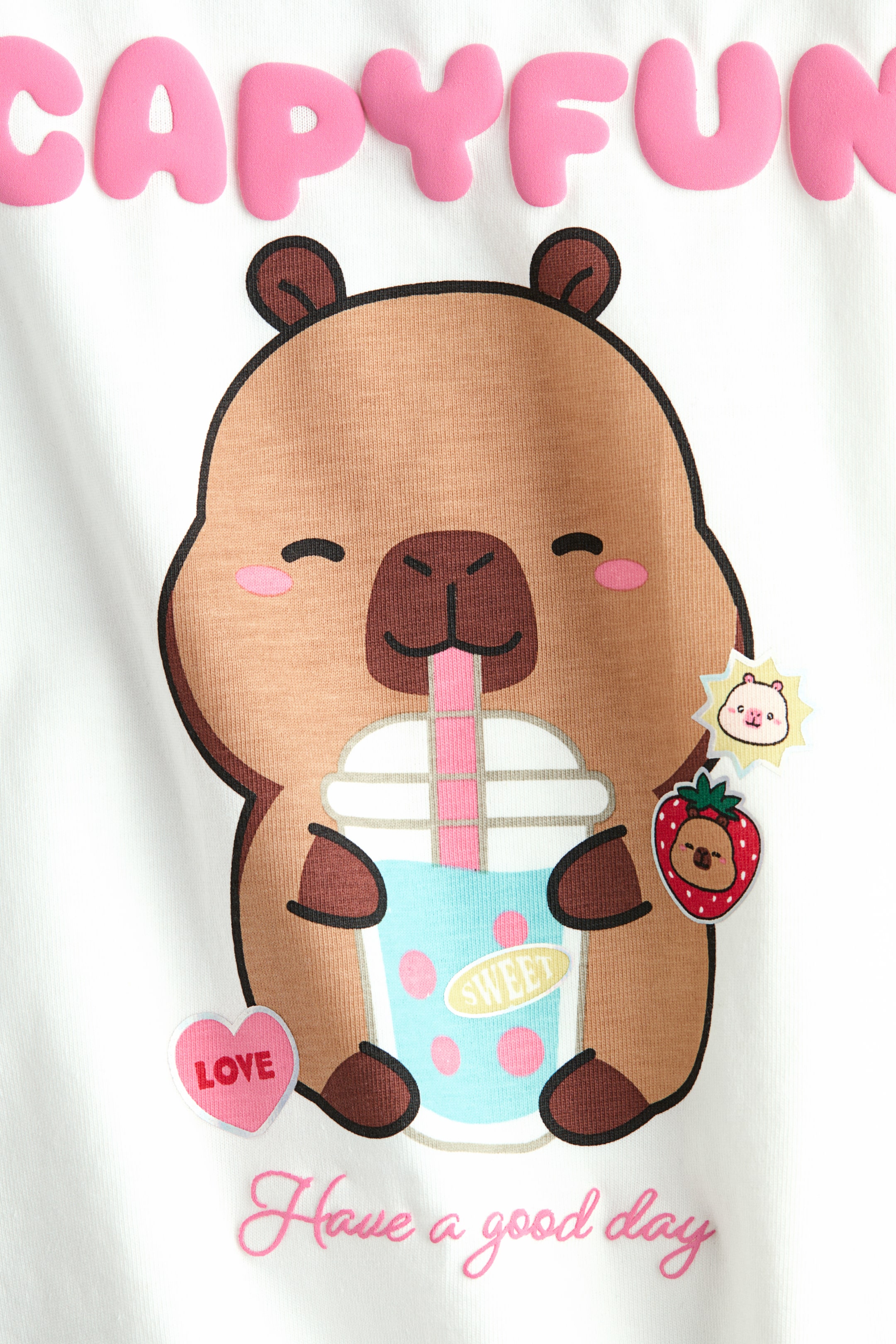 Cotton T-Shirt with Printed Motif