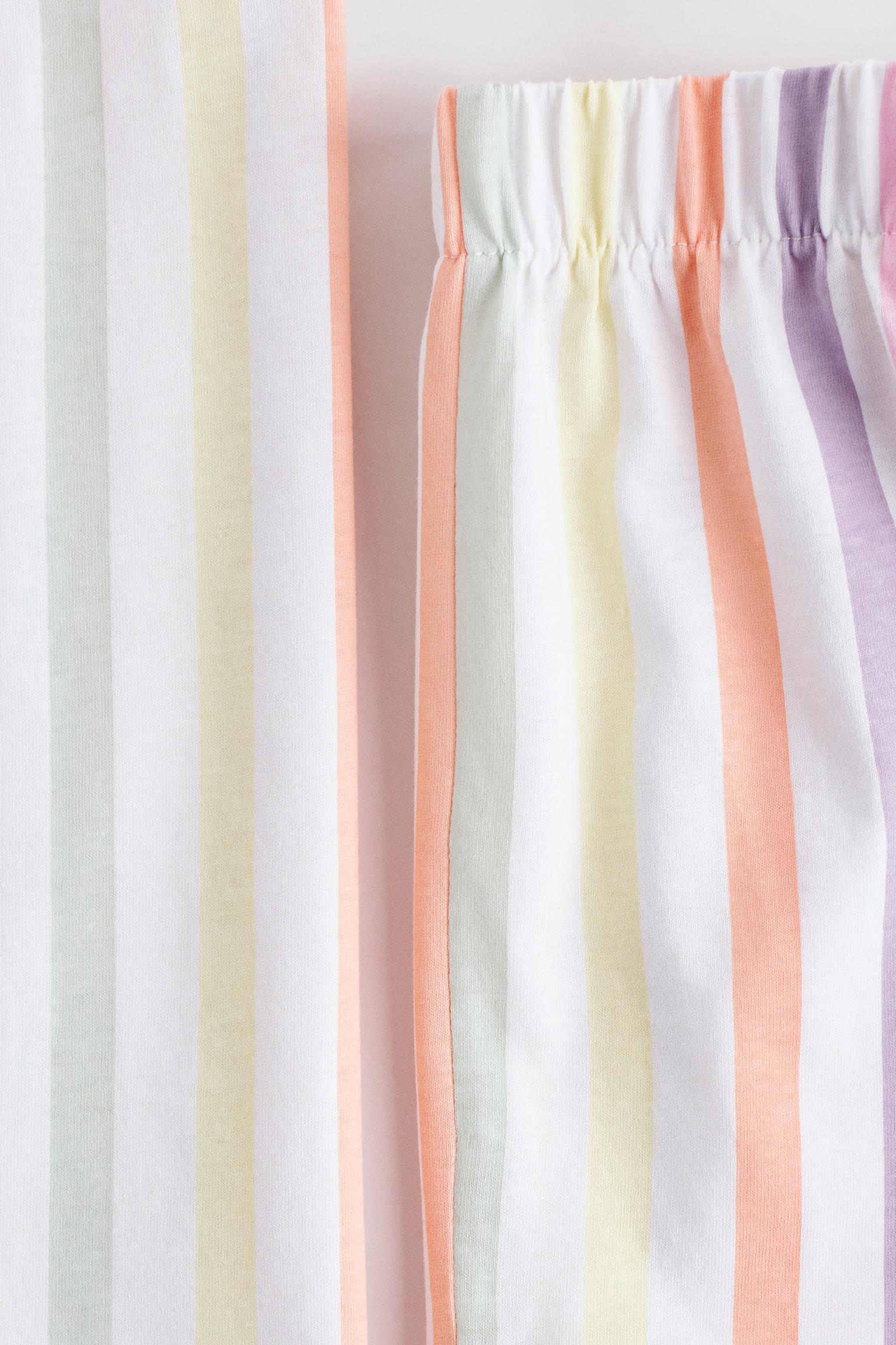 2-piece printed cotton set-White/Striped - 2