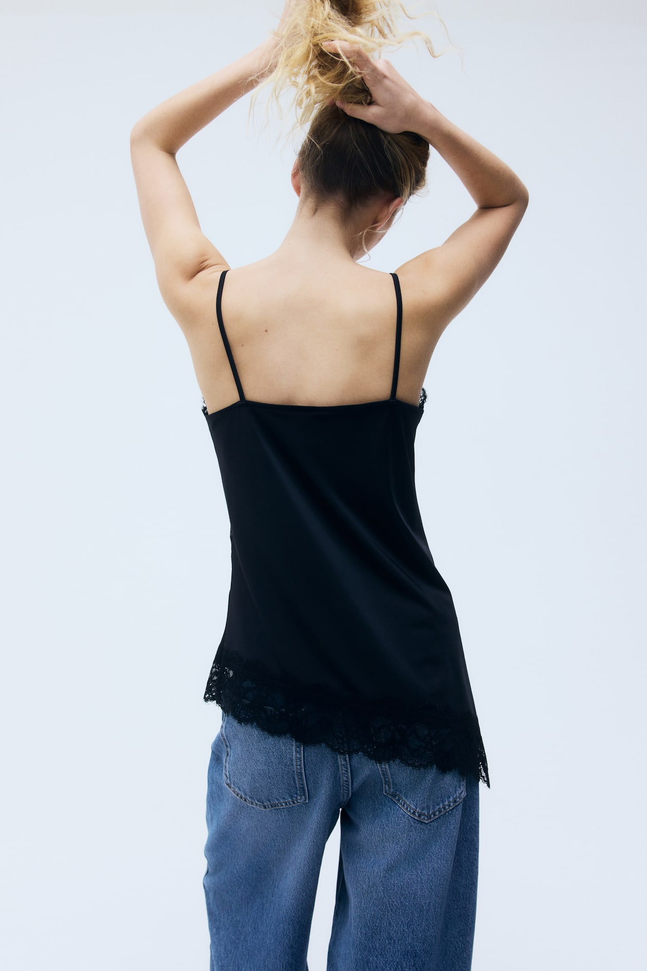 Lace-Detail Jersey Camisole Top - image 2