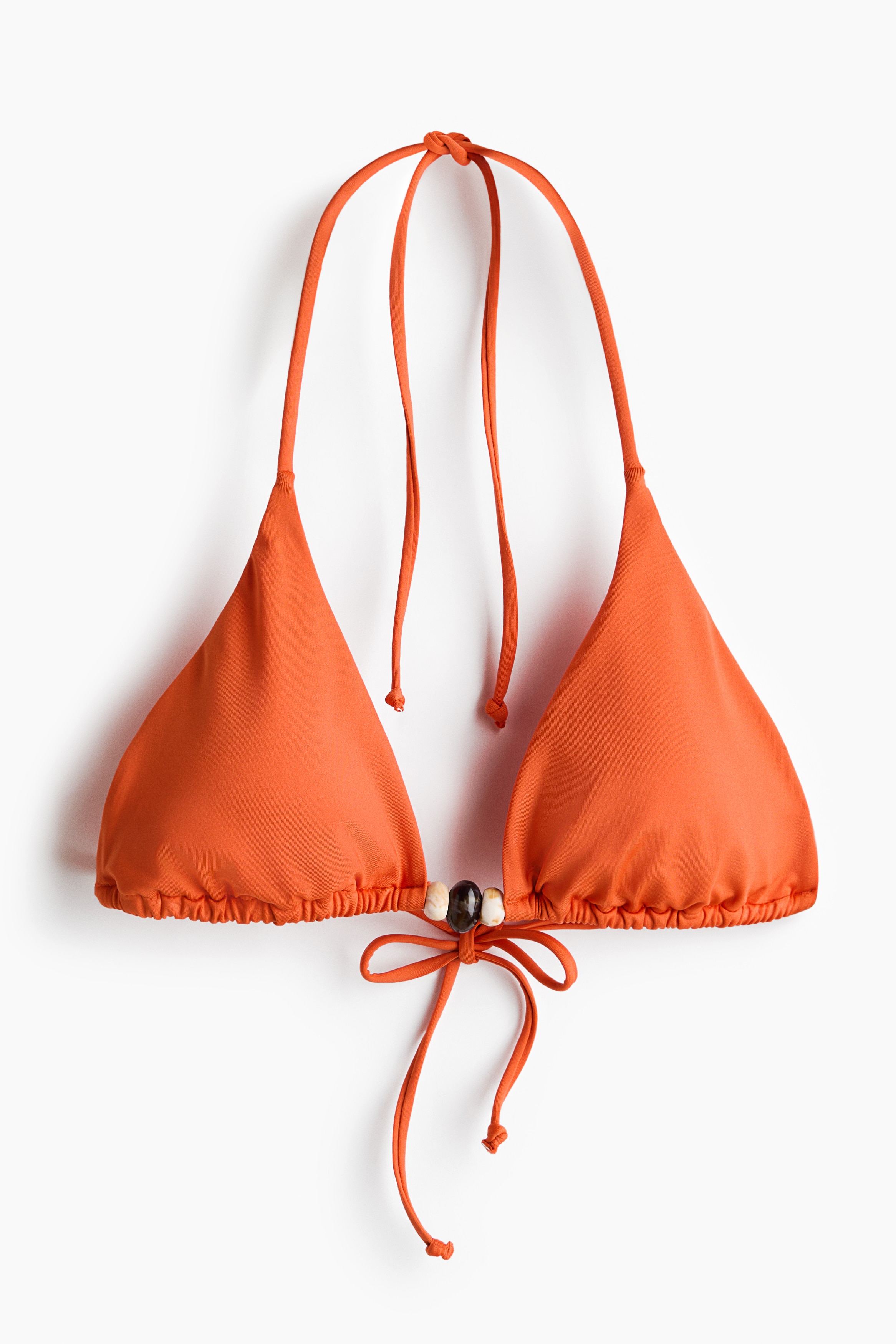 Top de bikini triangular con relleno - Naranja/Rosa claro/Estampado/Azul claro