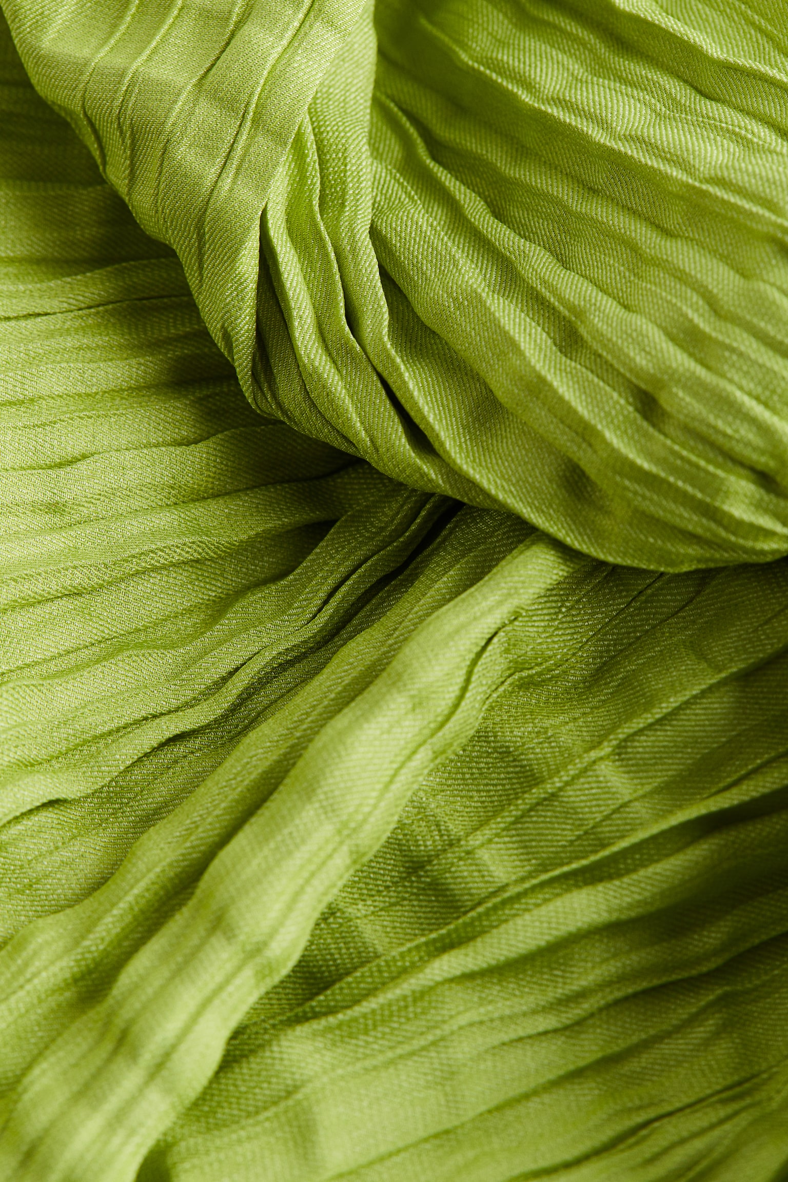 Pleated strappy dress - Lime green - 6