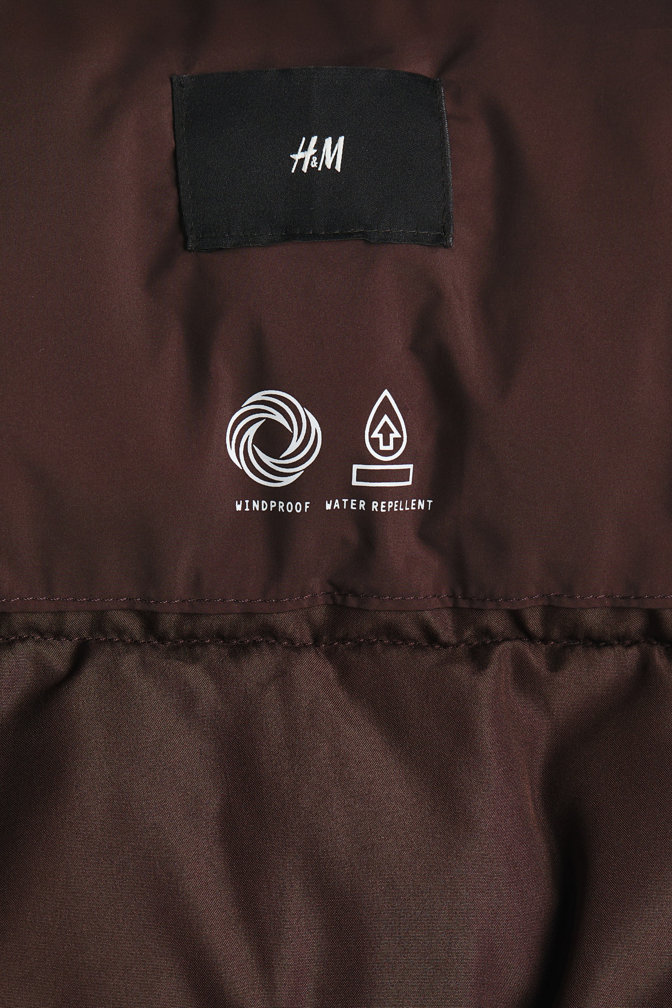 View larger image: Water-repellent puffer jacket - Dark brown - Men | H&M IN 8