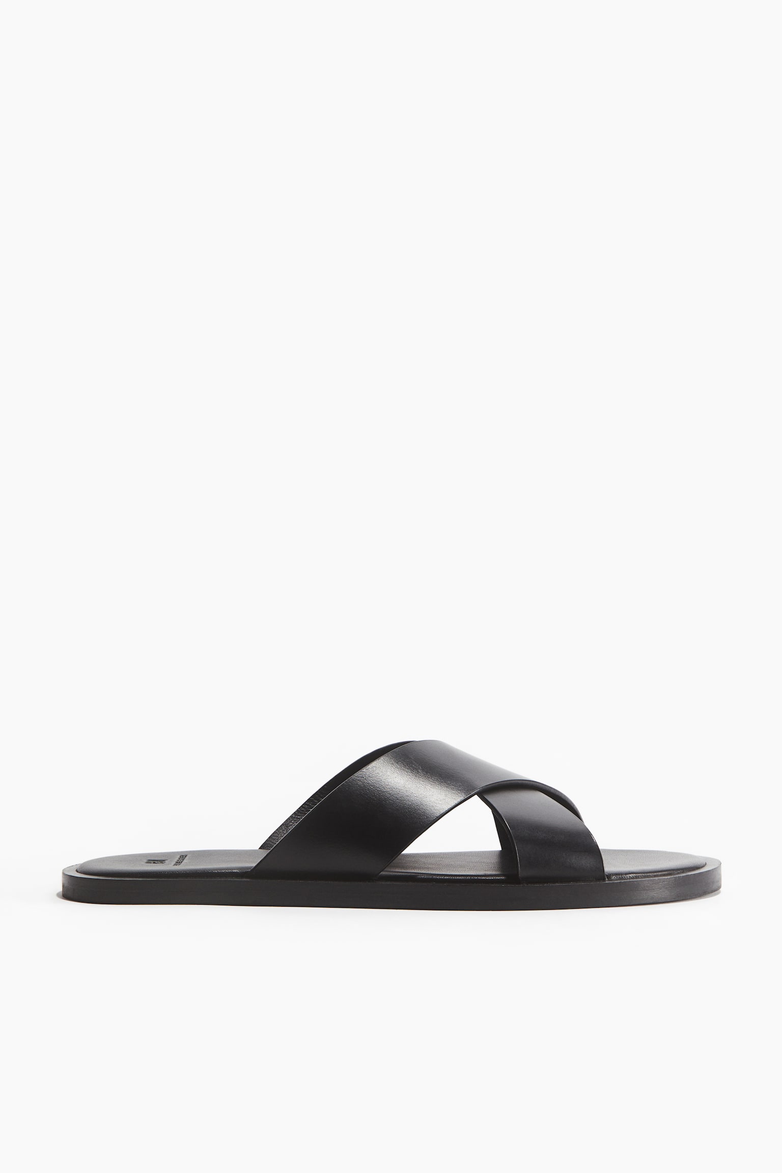 Leather Slides - Black - 2