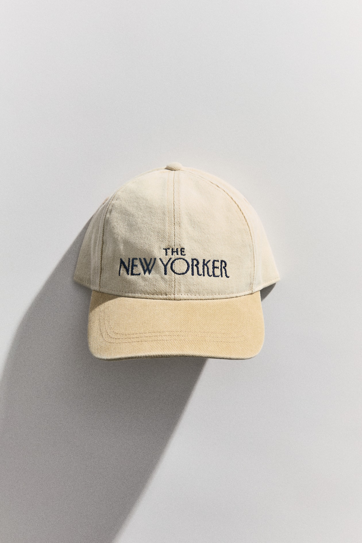 H&M Women's Beige/The New Yorker Embroidered Cotton Cap | H&M US