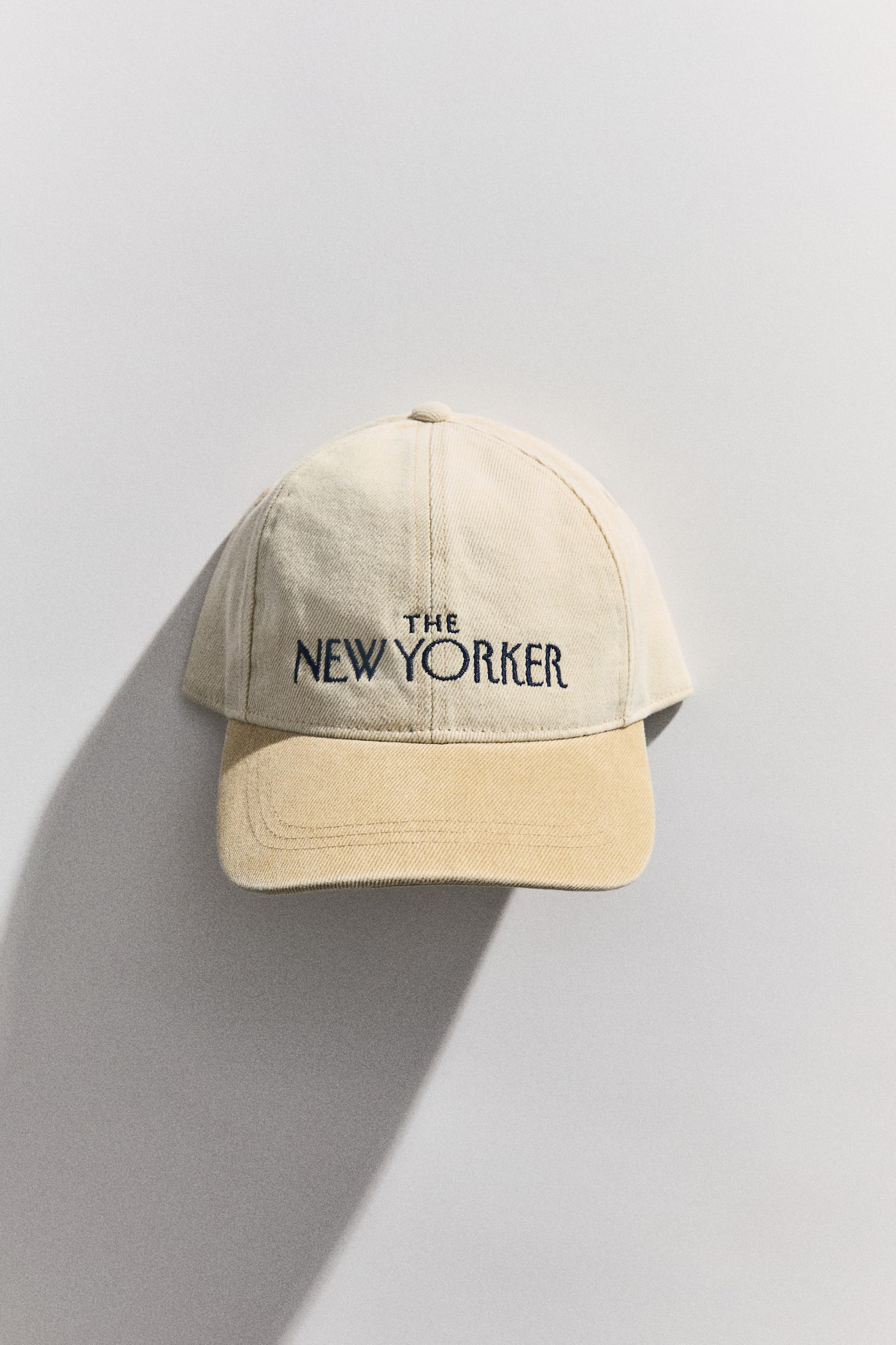 Бавовняна кепка з вишивкою - Бежевий/The New Yorker/Бежевий/Condé Nast Traveller - 1