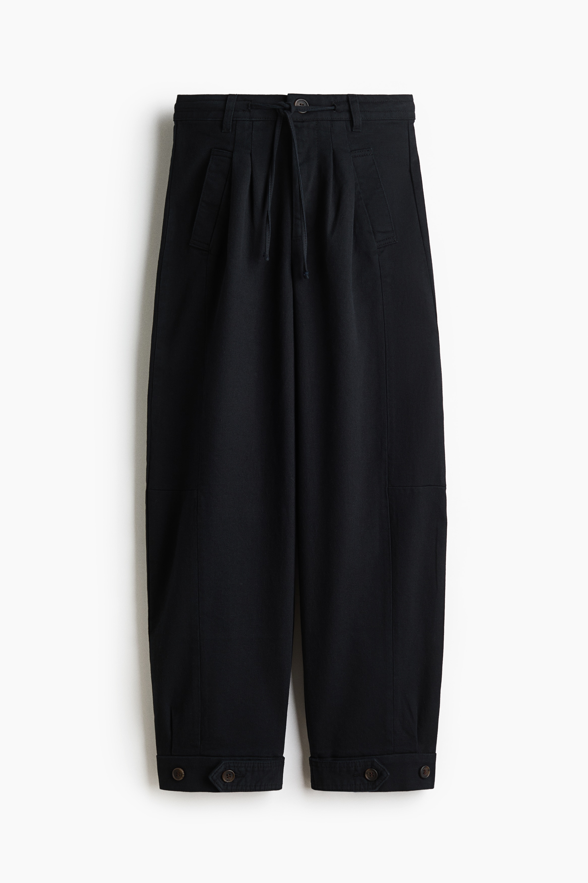 バレルレッグ デニムパンツ - ブラック/クリーム/ダークデニムブルー