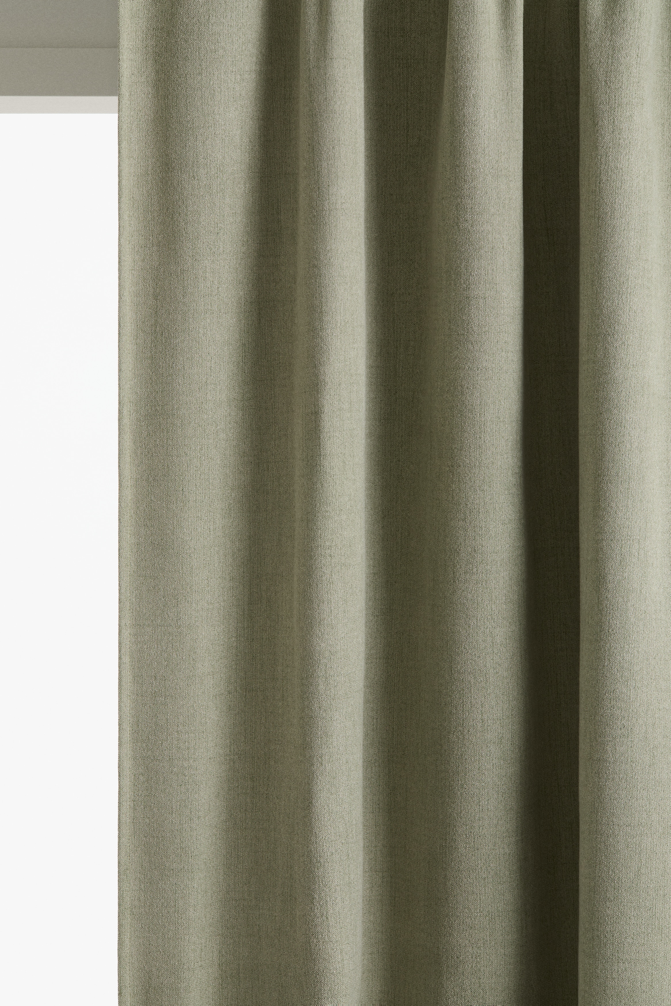 H&M Home - 2 kpl erittäin pitkiä pimennysverhoja - Salvianvihreä - size: 140x300