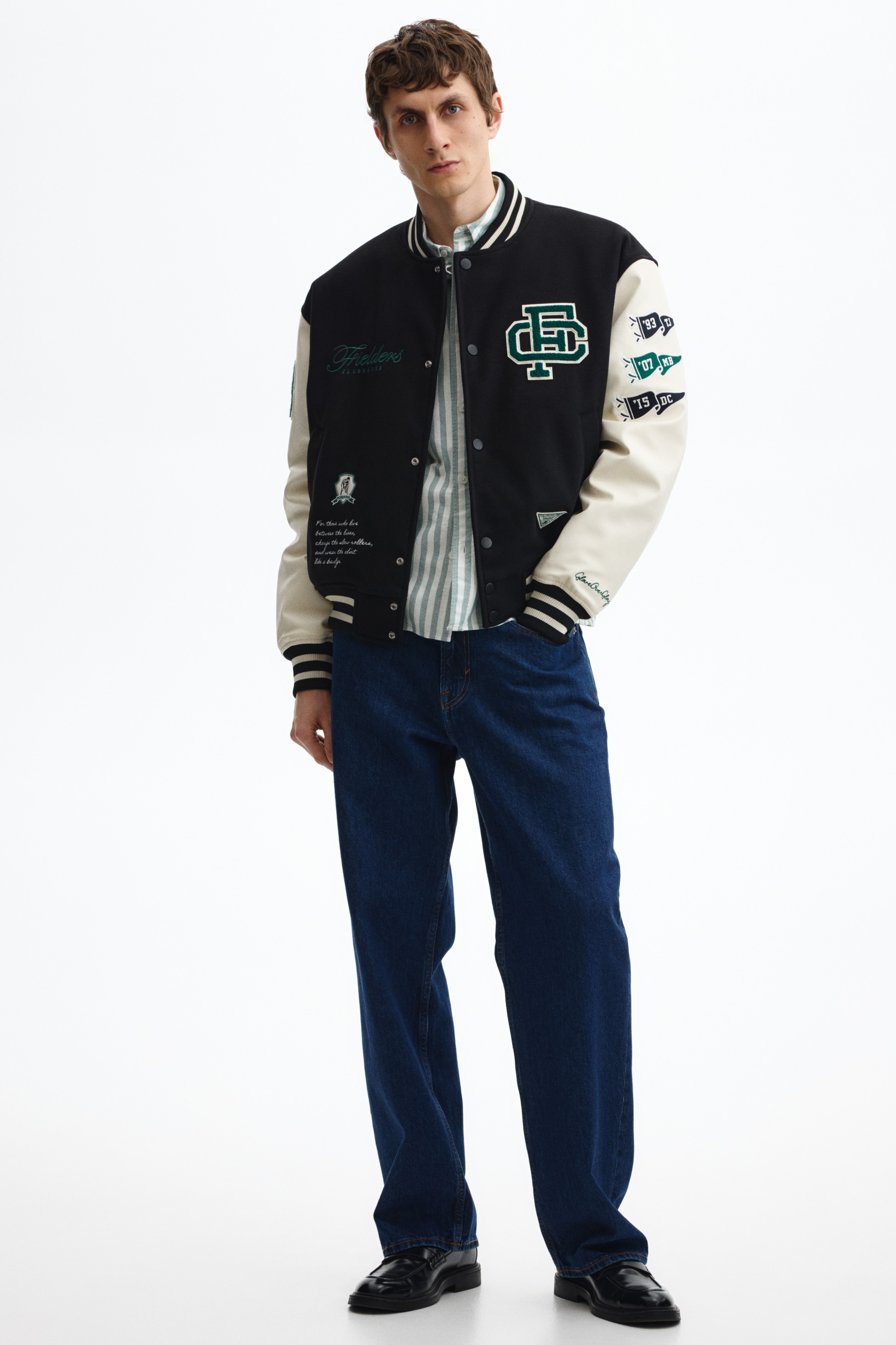 デザインスタジャン - グリーン／Rookie Of The Year - Men | H&M JP