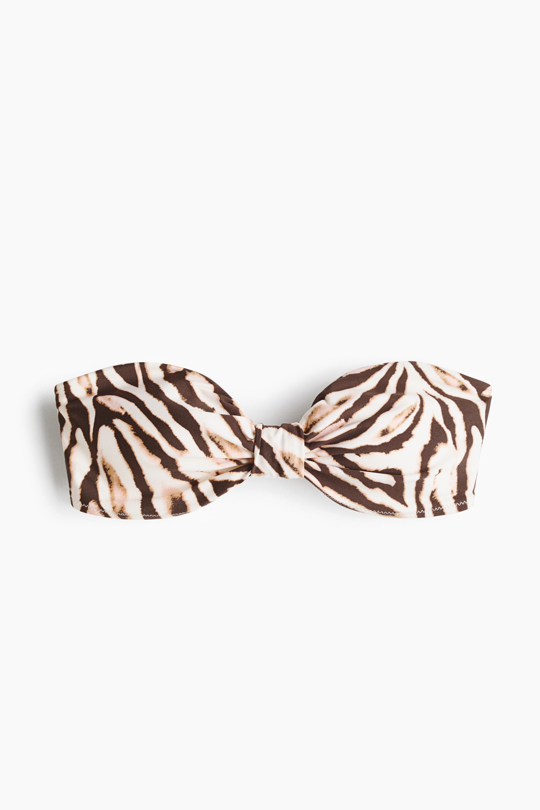 View larger image: Padded Bandeau Bikini Top - White/Zebra print - Ladies | H&M AU 5