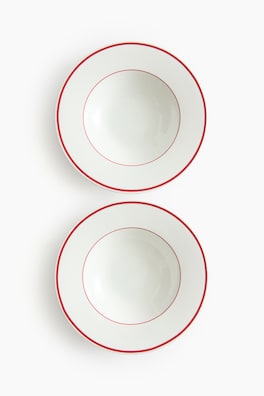 2-pack djup tallrik i porslin