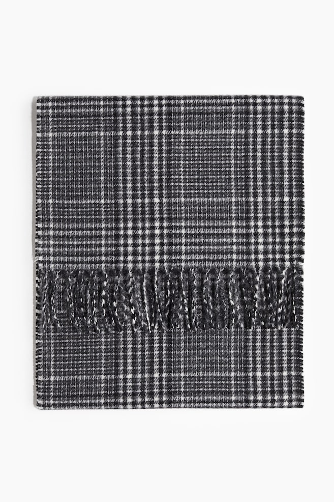 Scarf - Black/white checked - 1