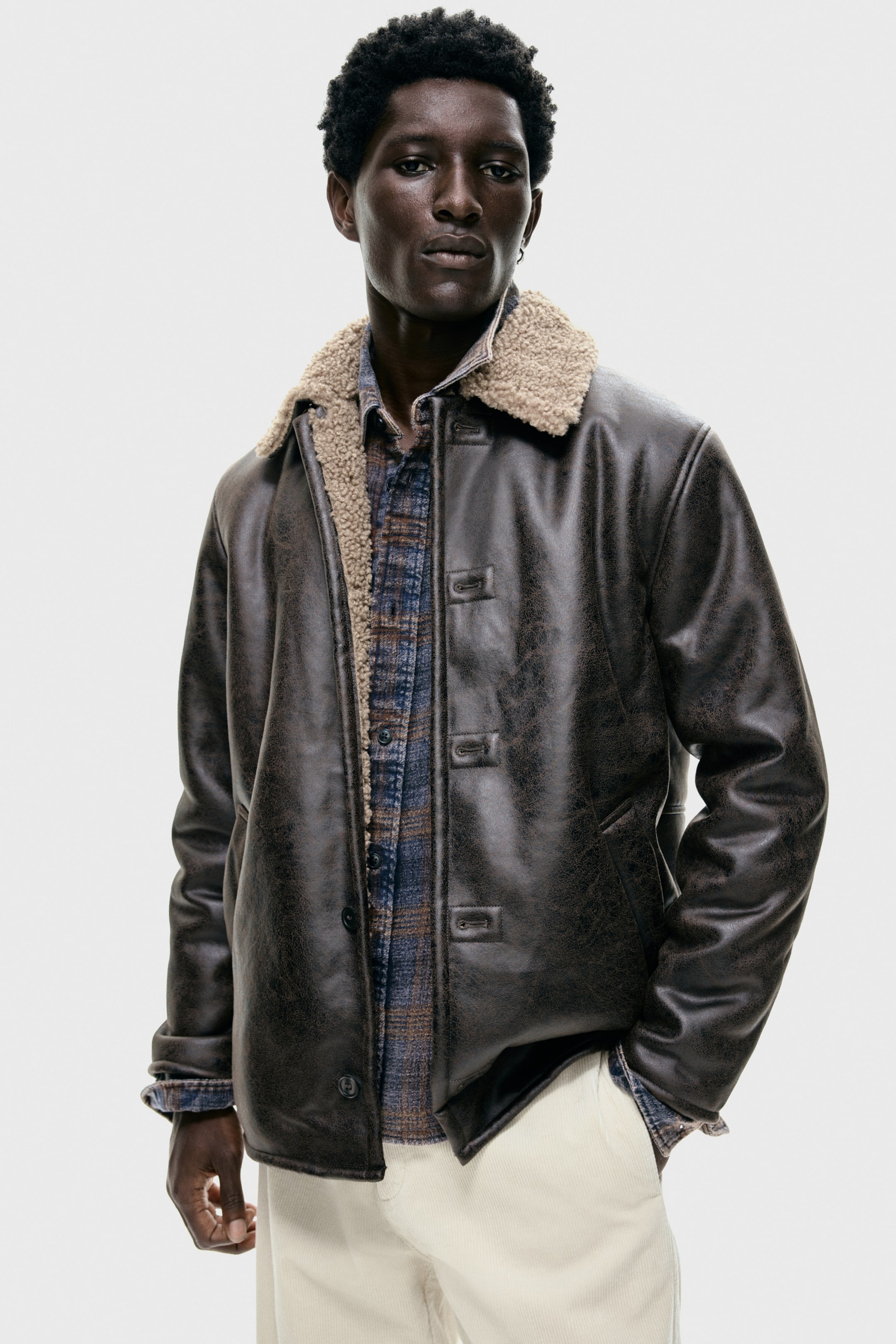 View larger image: Jacket in coated fabric - Dark brown - Men | H&M IN 1
