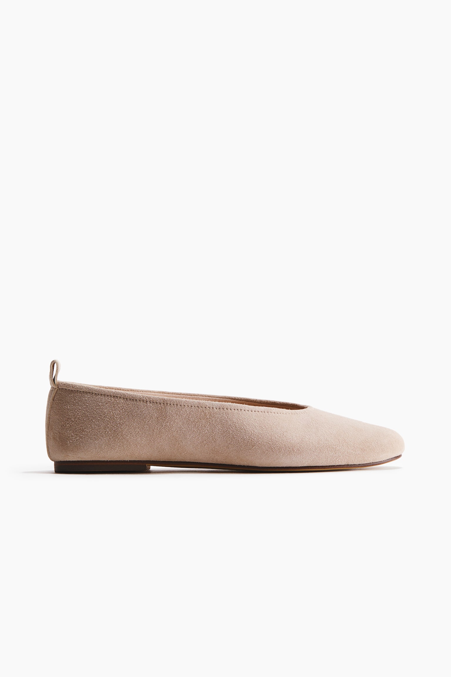 Suede ballet flats - Dusty beige/Dark khaki green/Brown - 2