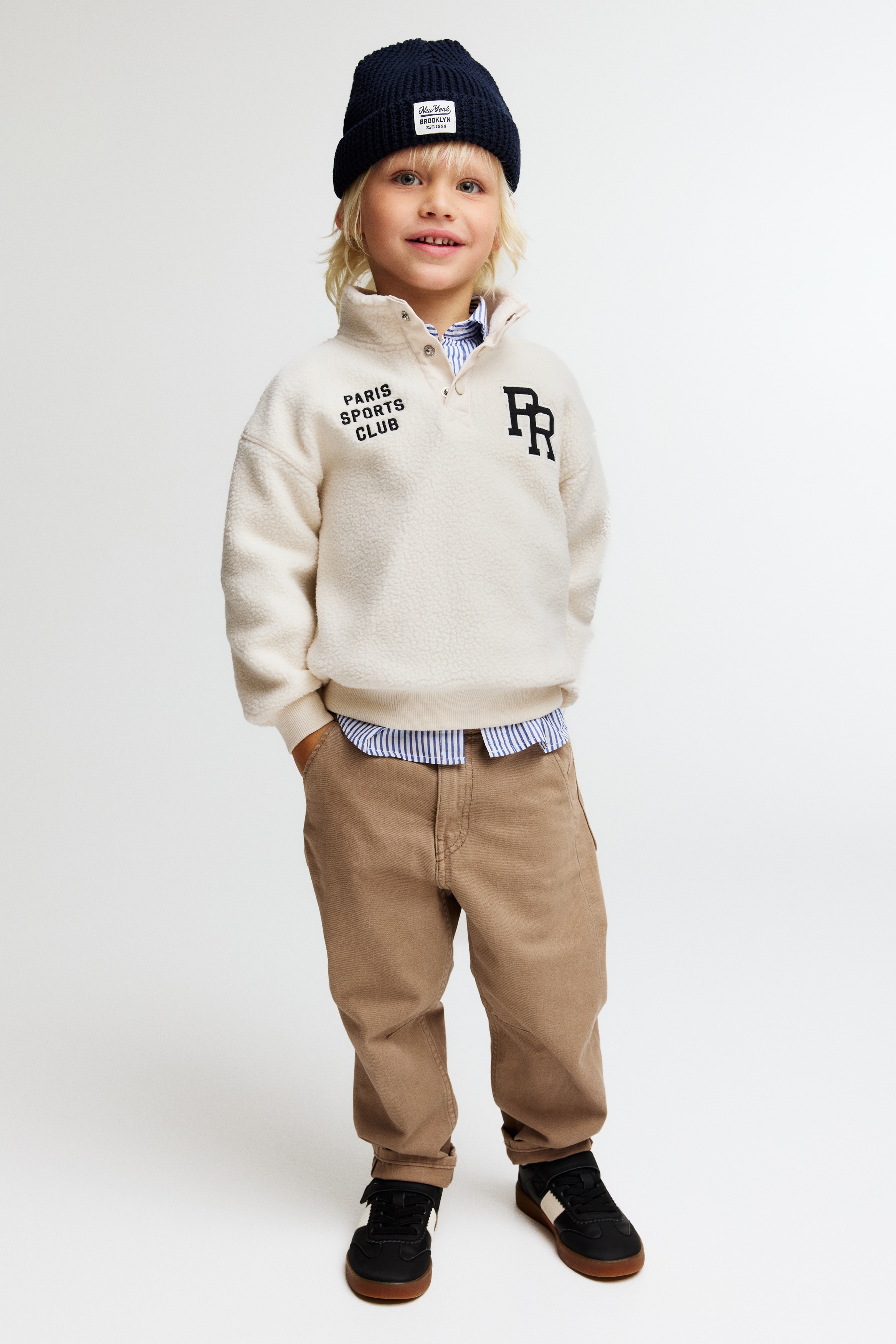 ウォッシュコットンツイルパンツ - ベージュ - Kids | H&M JP