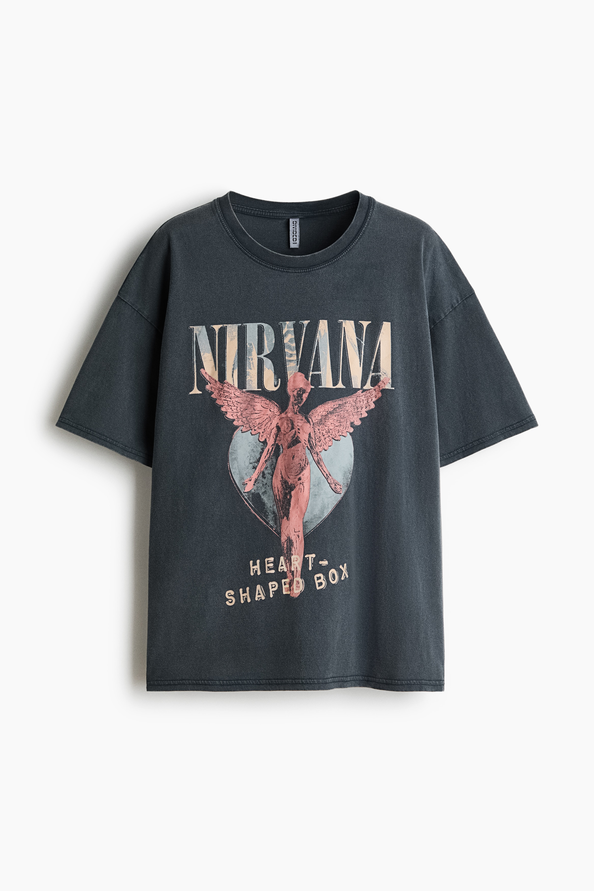 Oversized print-motif T-shirt - Dark grey/Nirvana/Dark brown/Pacha/Cream/Pacha/Green/Woodstock/Light steel blue/The Cure/Powder pink/The Doors/Black/Pink Floyd/Grey/Capri/Orange/Pacha/Light beige/Monet/Blue/Degas/Light orange/Grateful Dead
