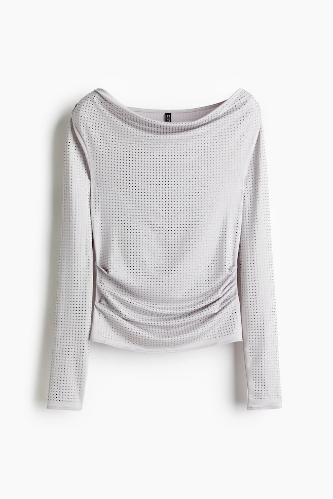 Embellished Top - Light gray - 1