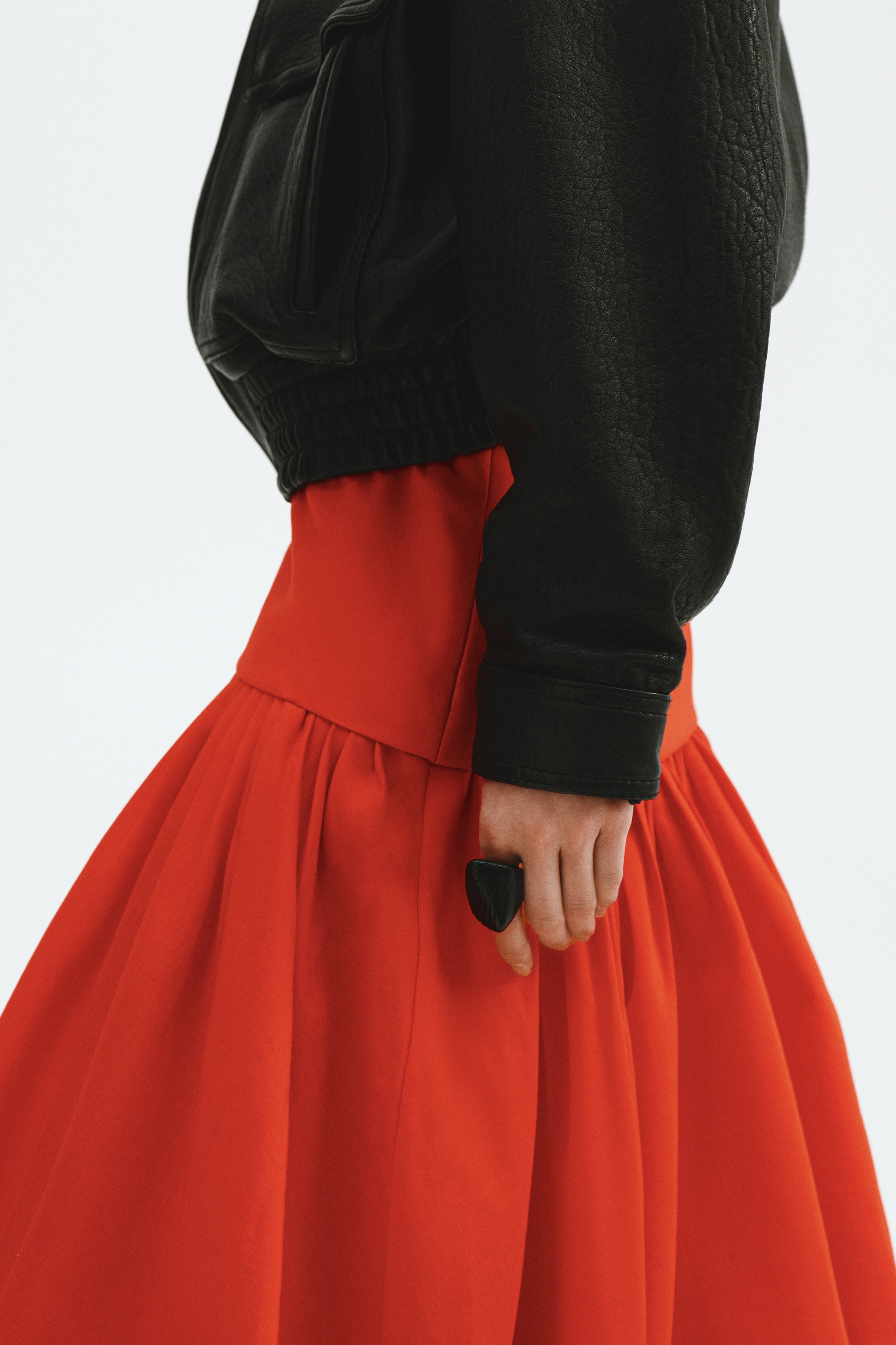 Women's Bright red Midi Balloon Skirt | H&M US