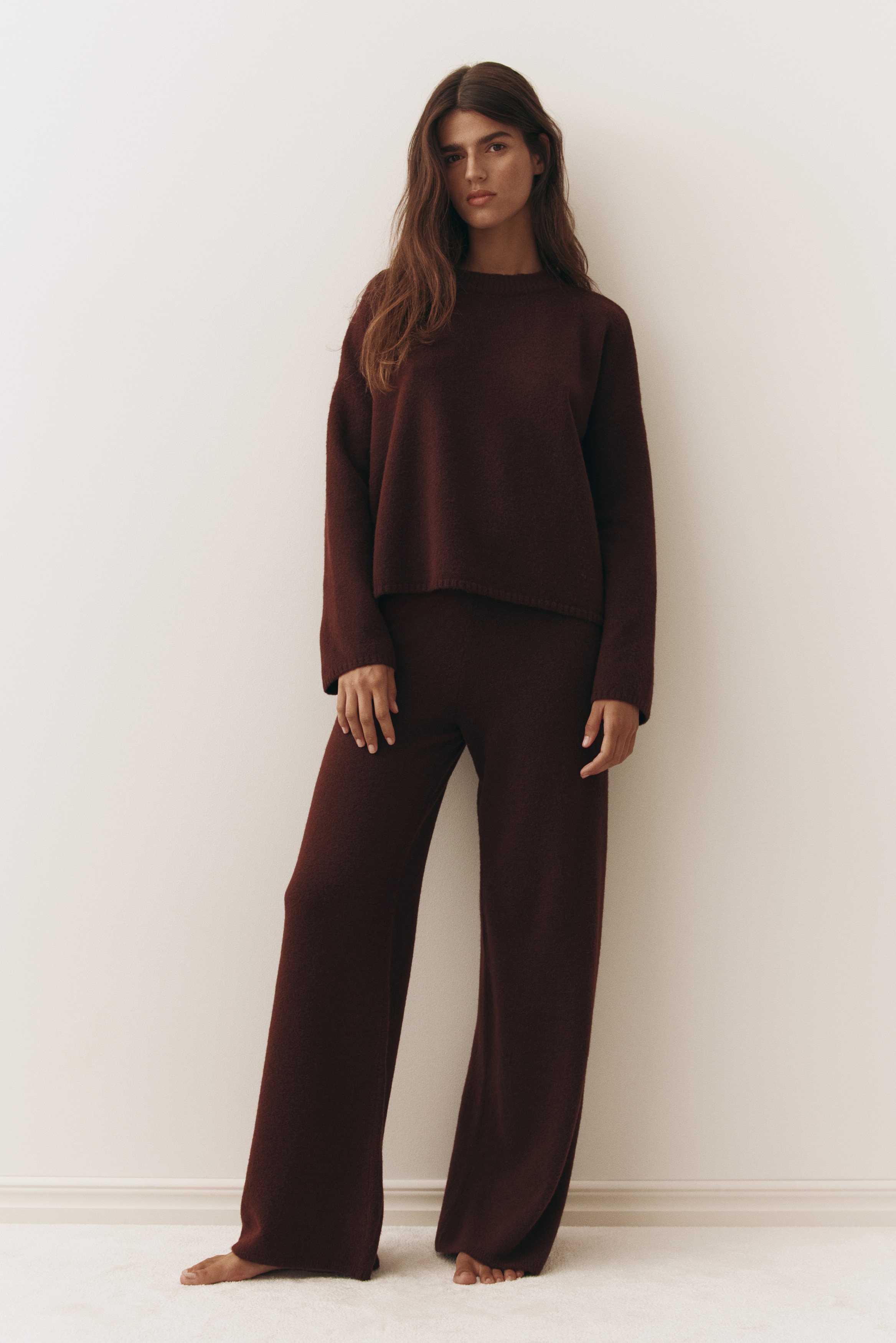 Fine-knit trousers