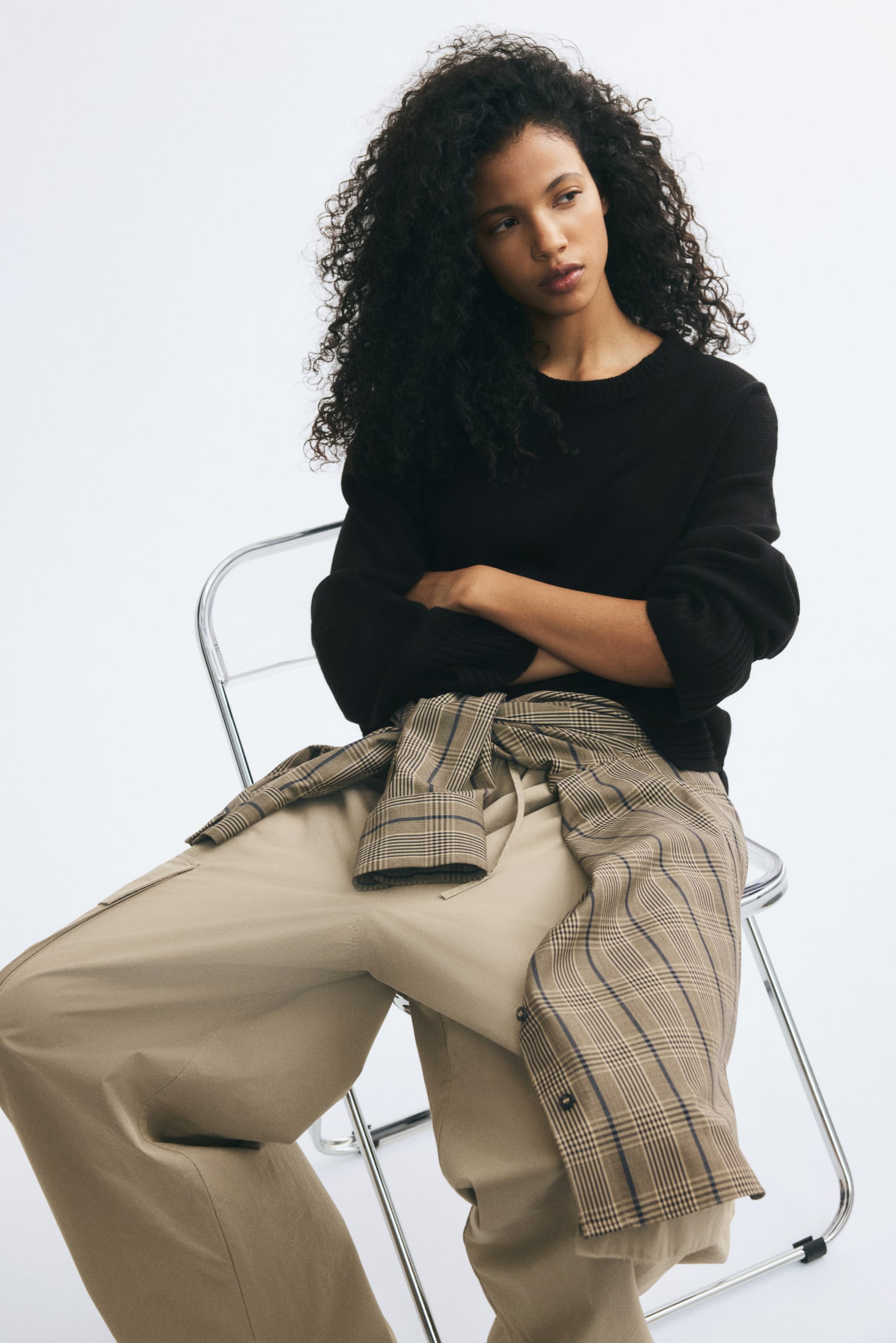 Женский свитер H&M Relaxed-Fit, цвет: Чёрный — фото 3