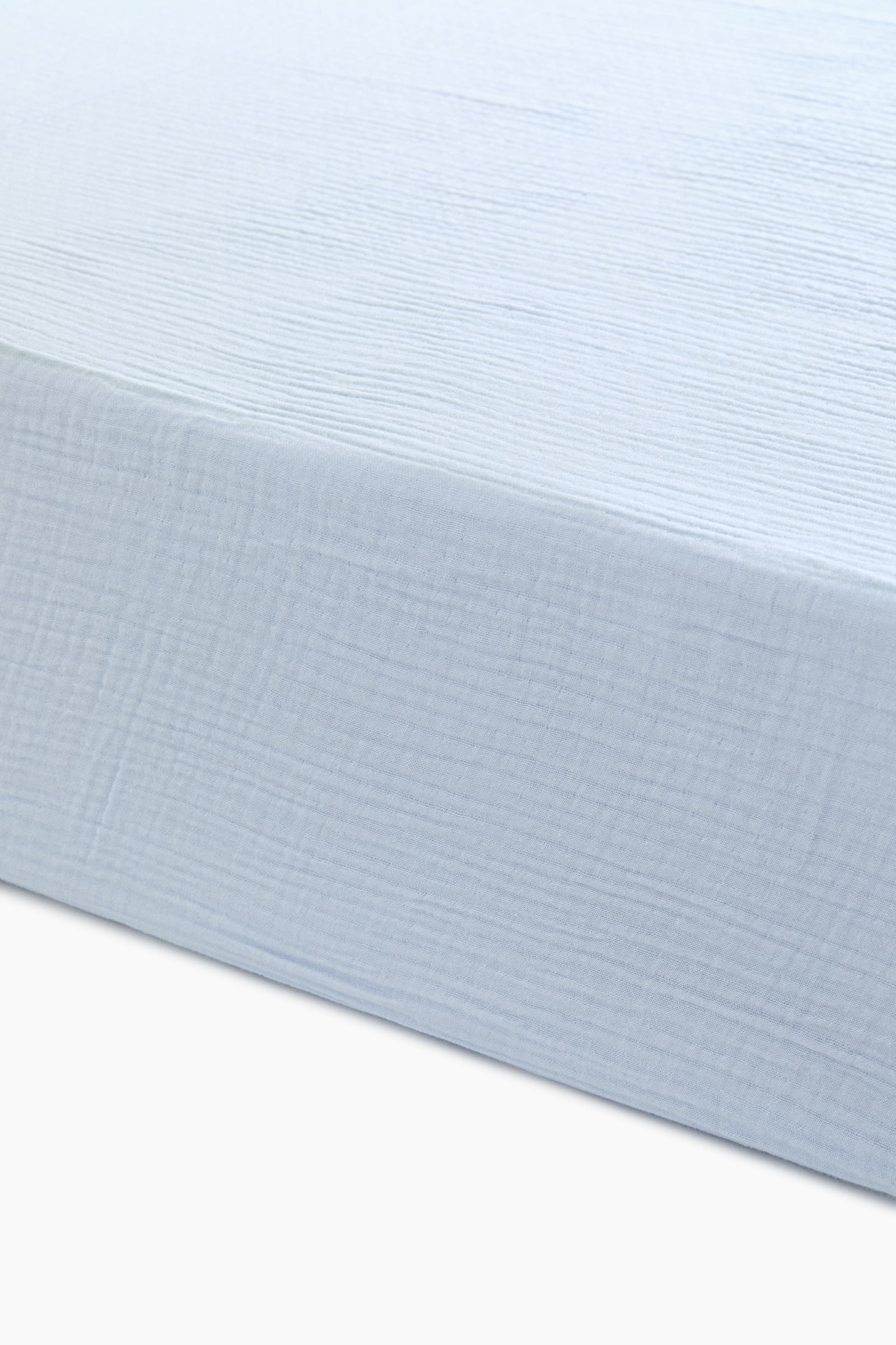 Muslin cot fitted sheet - Light blue/White/Sage green/Light beige/Dusty pink - 1