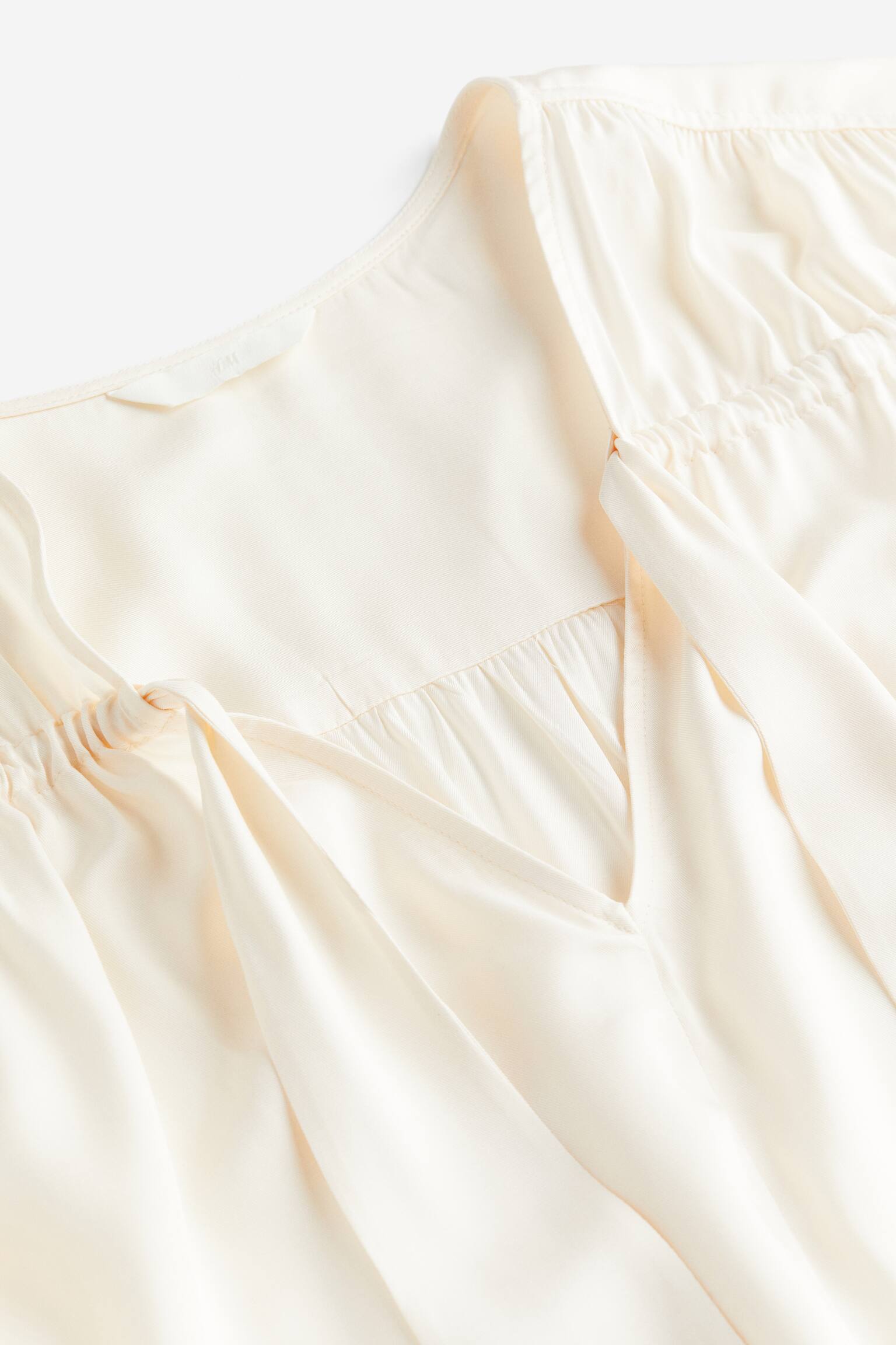 Drawstring-detail blouse - Cream - 2