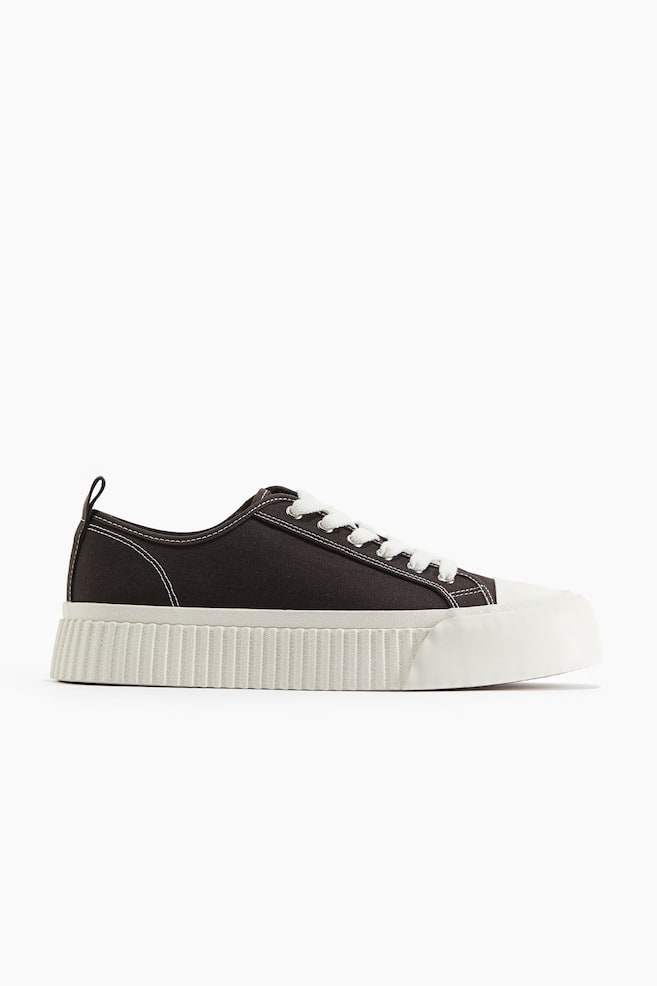 Canvas trainers - Brown/Cream - 1