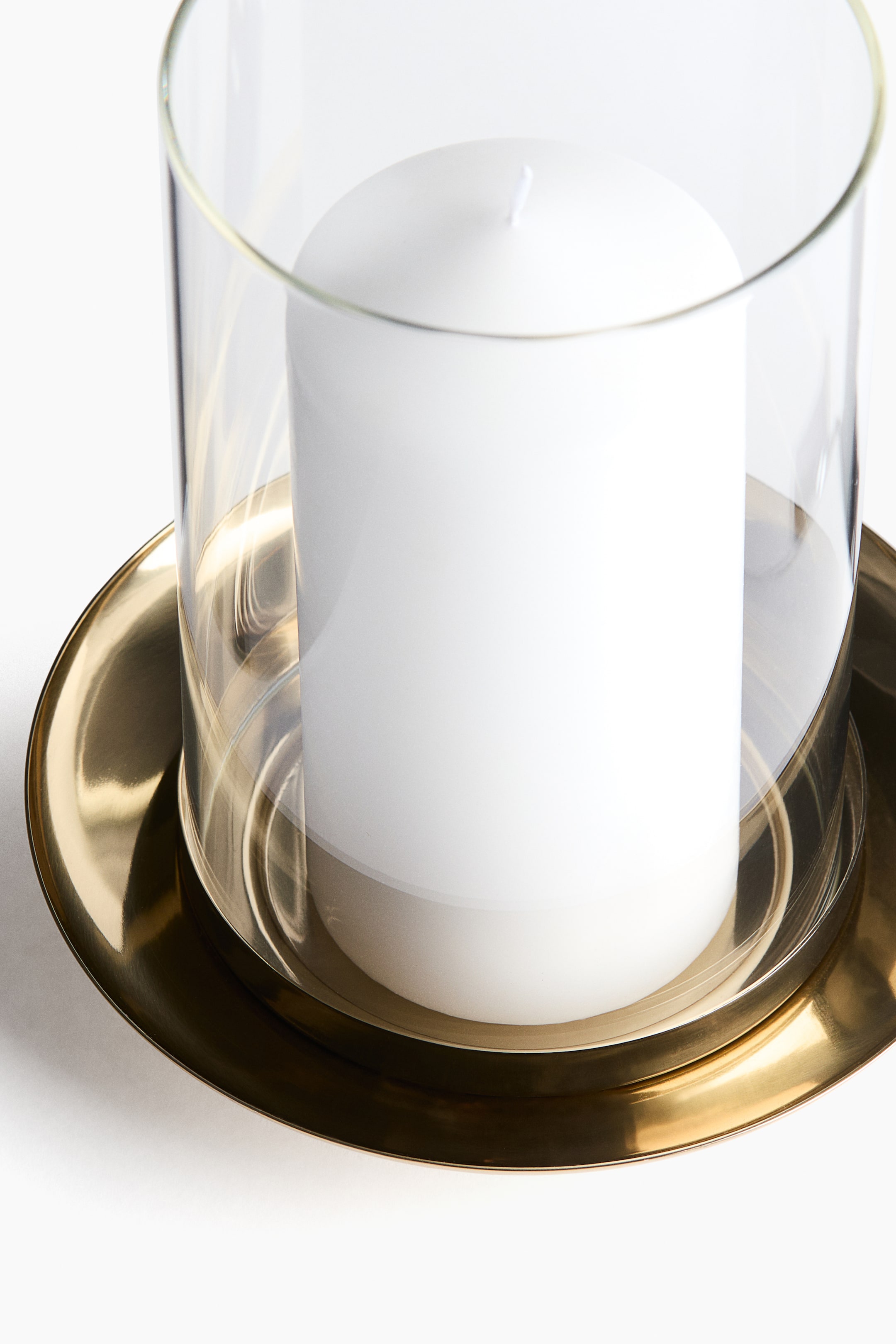 Glass Hurricane Candle Holder