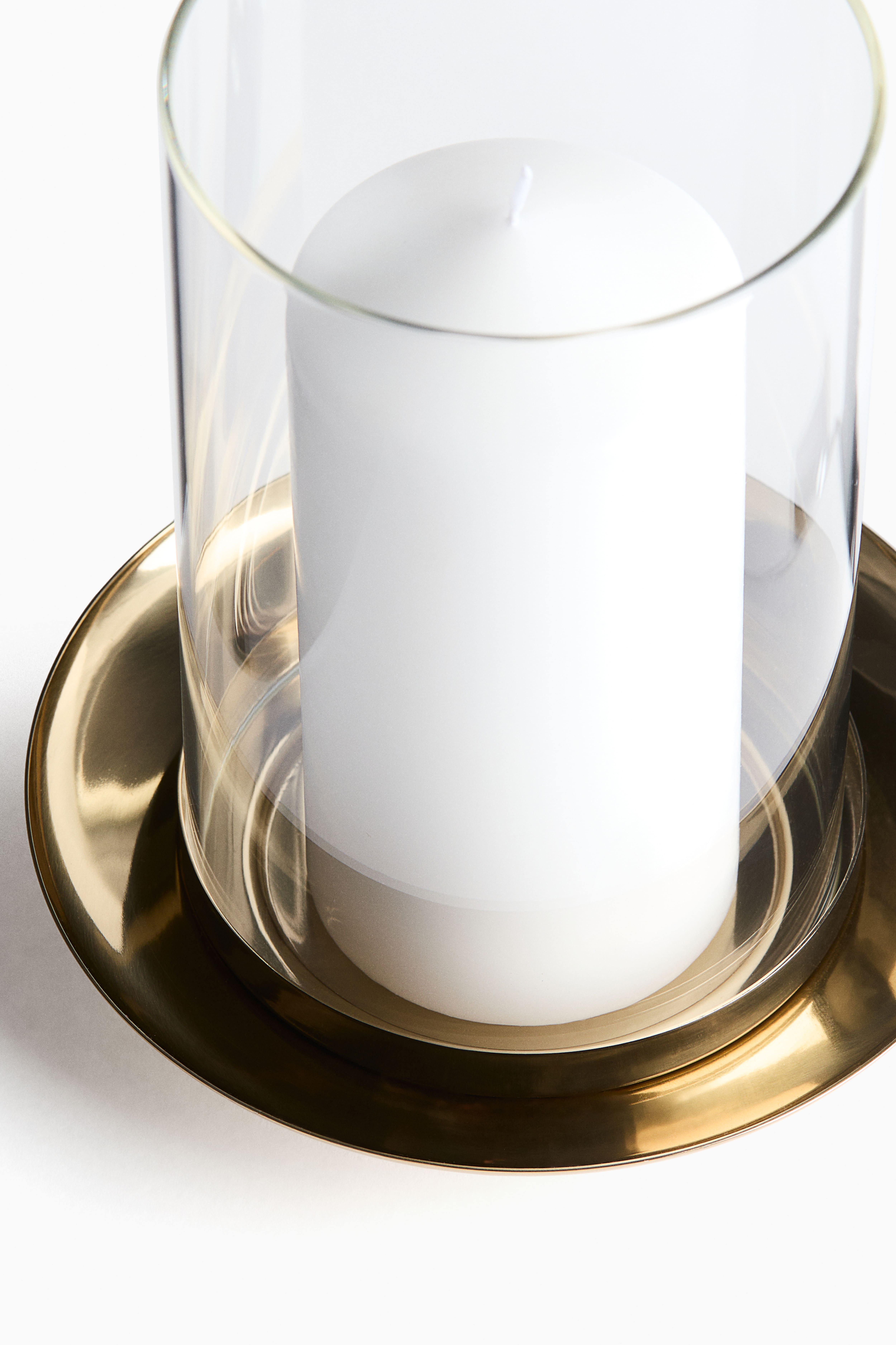 Glass Hurricane Candle Holder