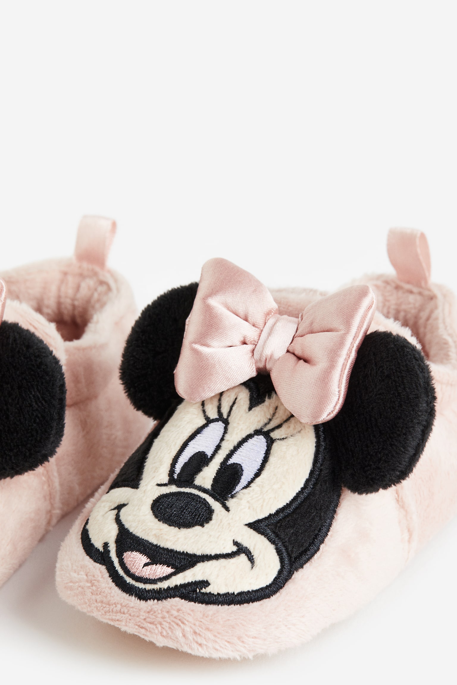 Soft appliquéd slippers - Light pink/Minnie Mouse/Black/Mickey Mouse - 2