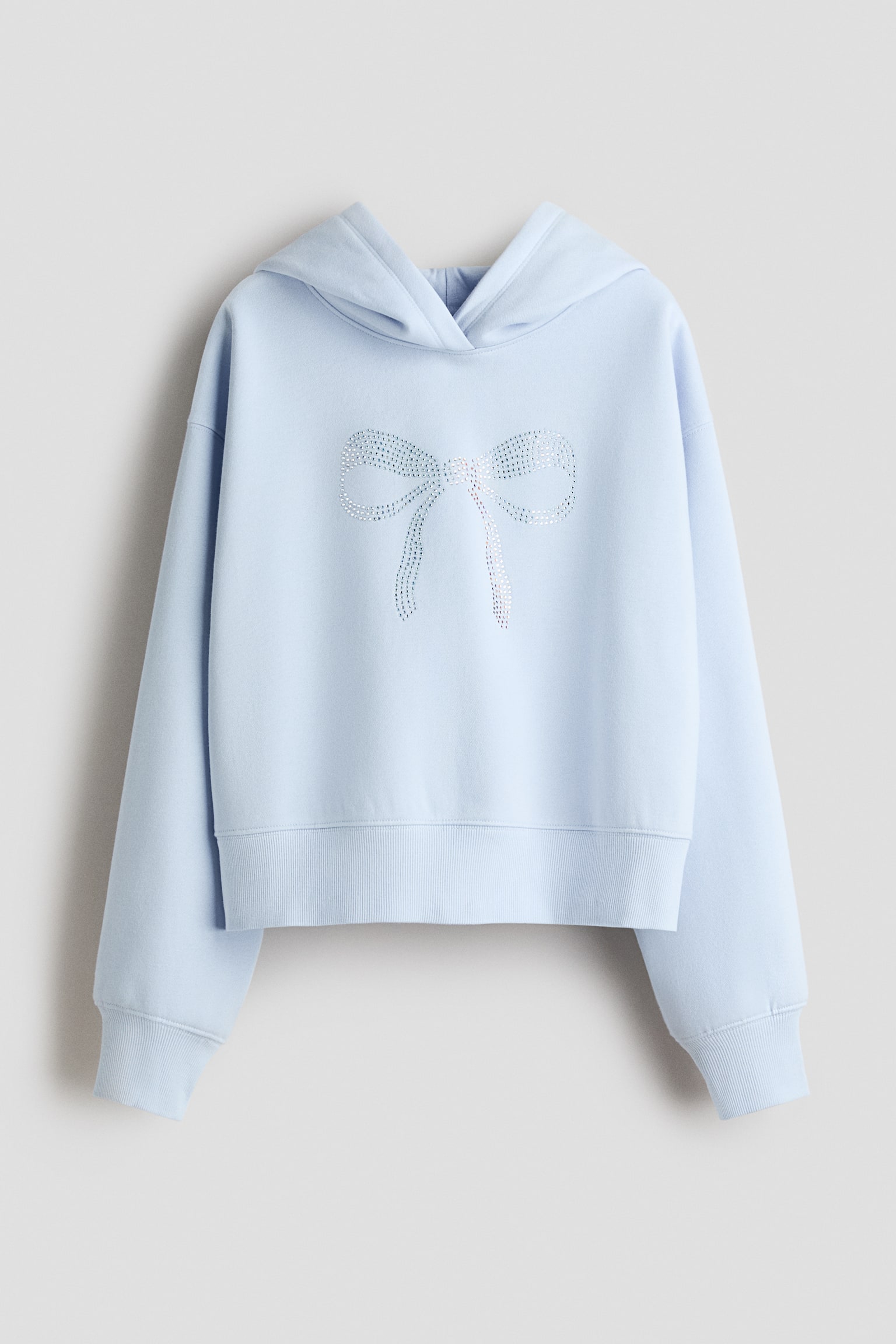 Oversized motif-detail hoodie - Light blue/Bow/White/Le Marais - 2