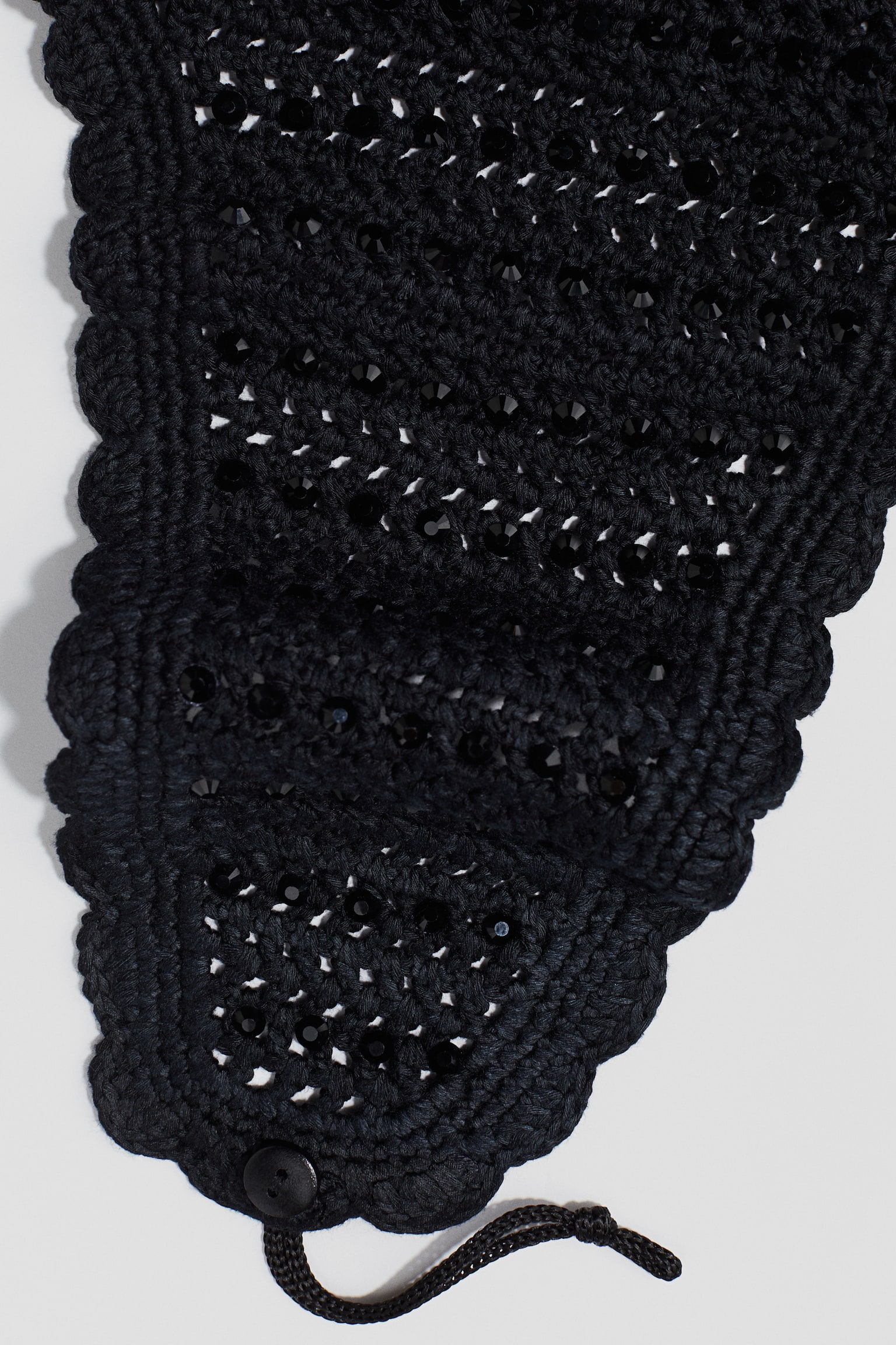 Fluemaske med pynt - Sort - 4