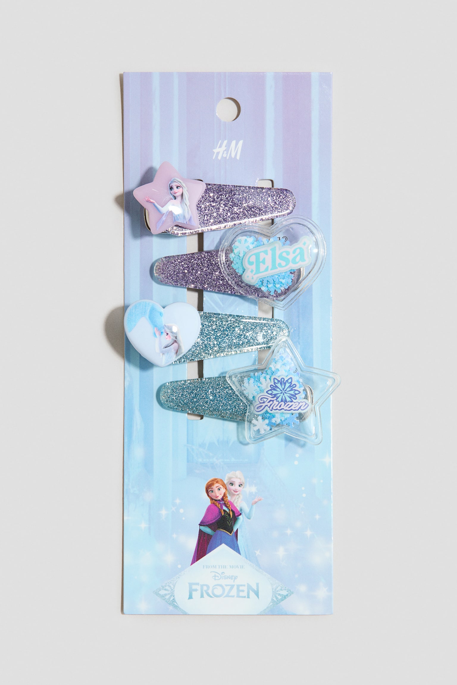 4-pack hair clips - Light blue/Frozen