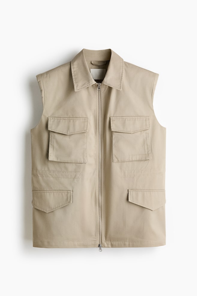 Chaleco cargo - Beige - 1