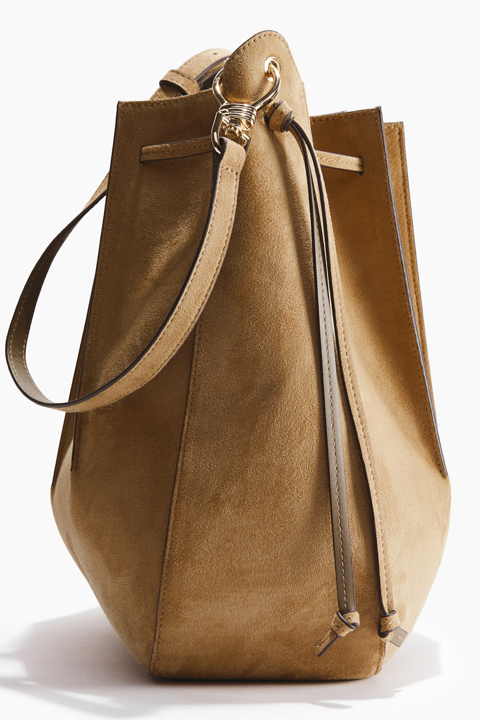 Pleated shoulder bag - Beige/Brown - 3