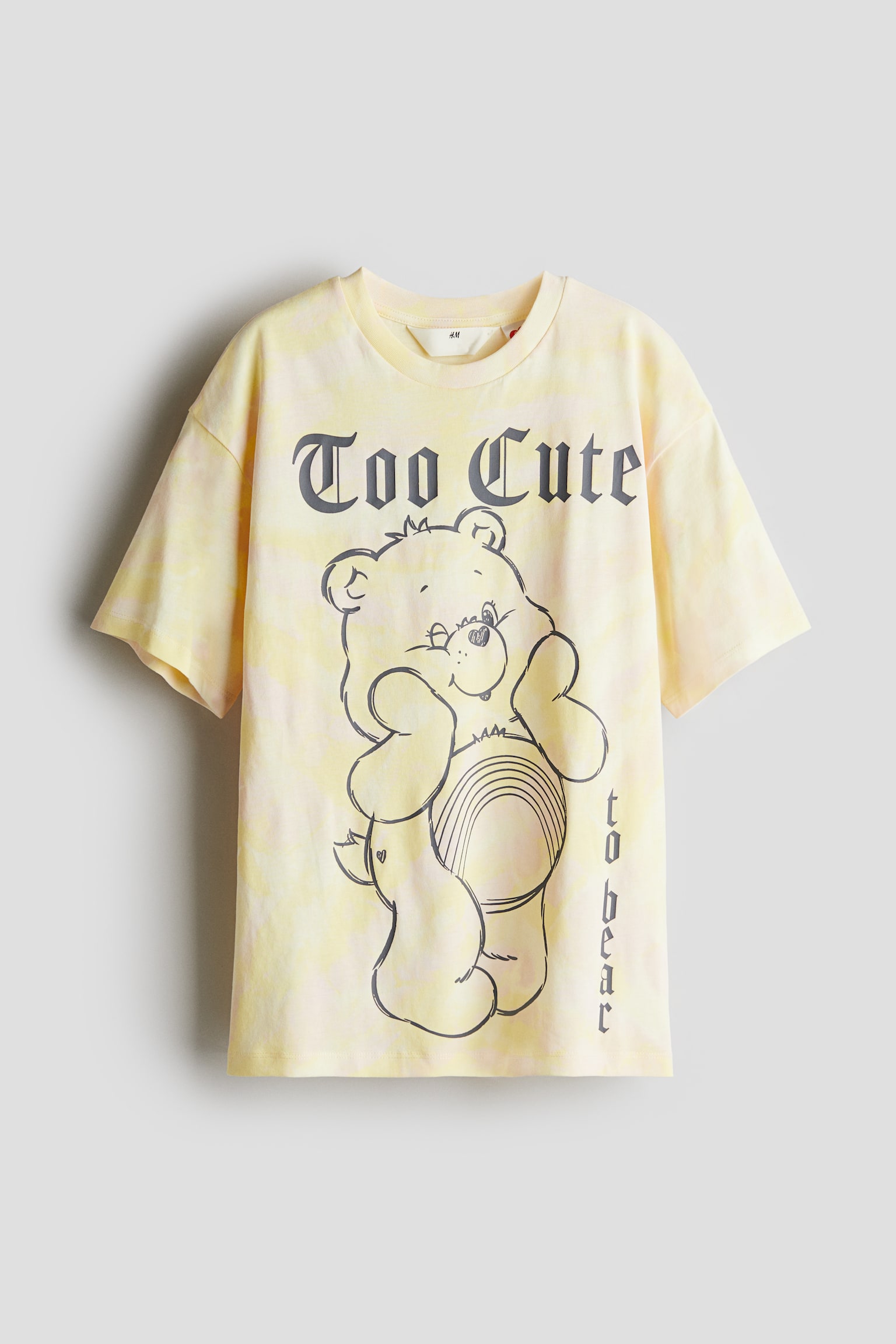 Oversized printed T-shirt - Light yellow/Care Bears/White/Ariana Grande/Light blue/Mickey Mouse - 1