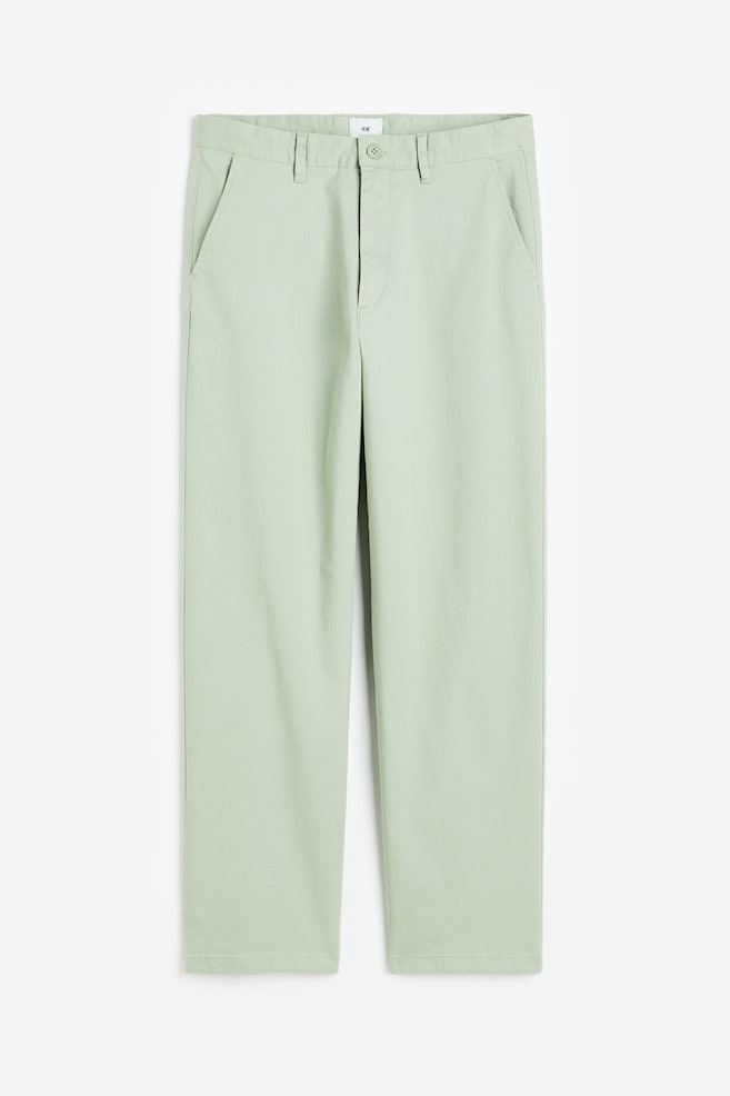 Relaxed Fit Cotton chinos - Light green/Black/Beige - 2