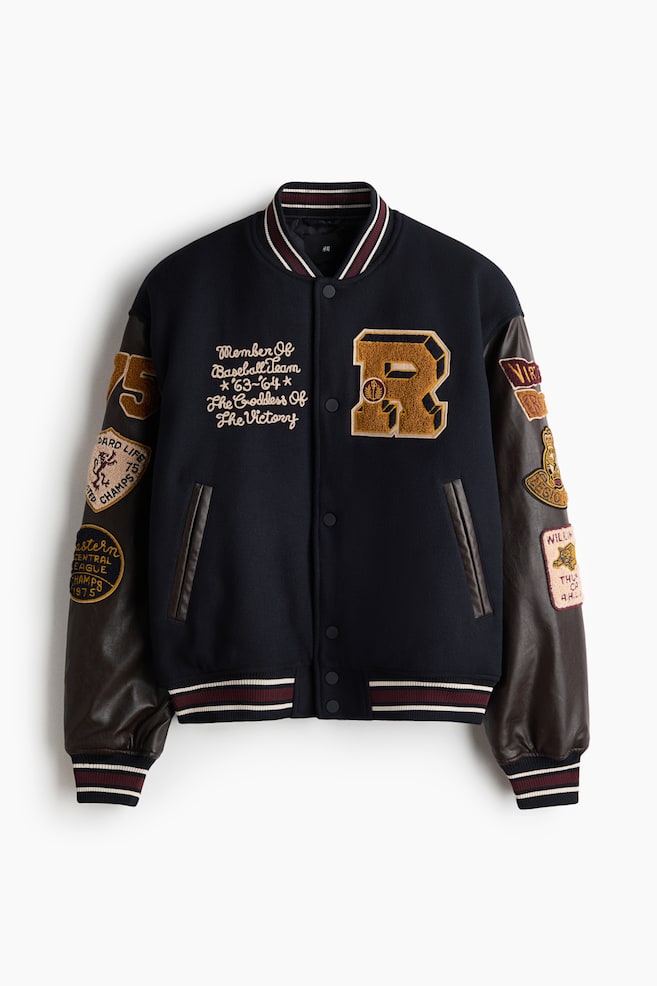 Baseballjacke mit Motiven - Marineblau/Willington Central - 1